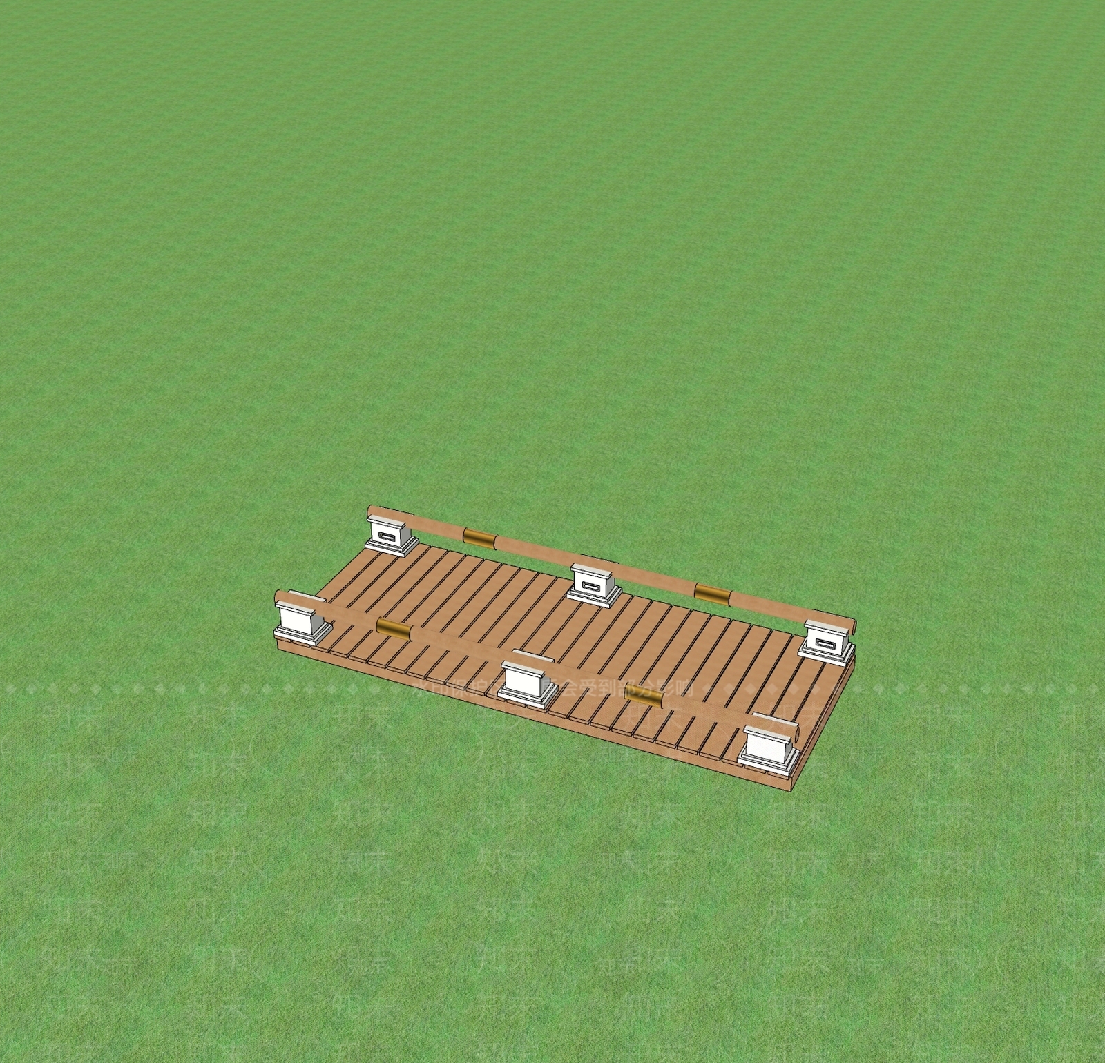 现代景观桥SU模型下载【ID:1201045809】