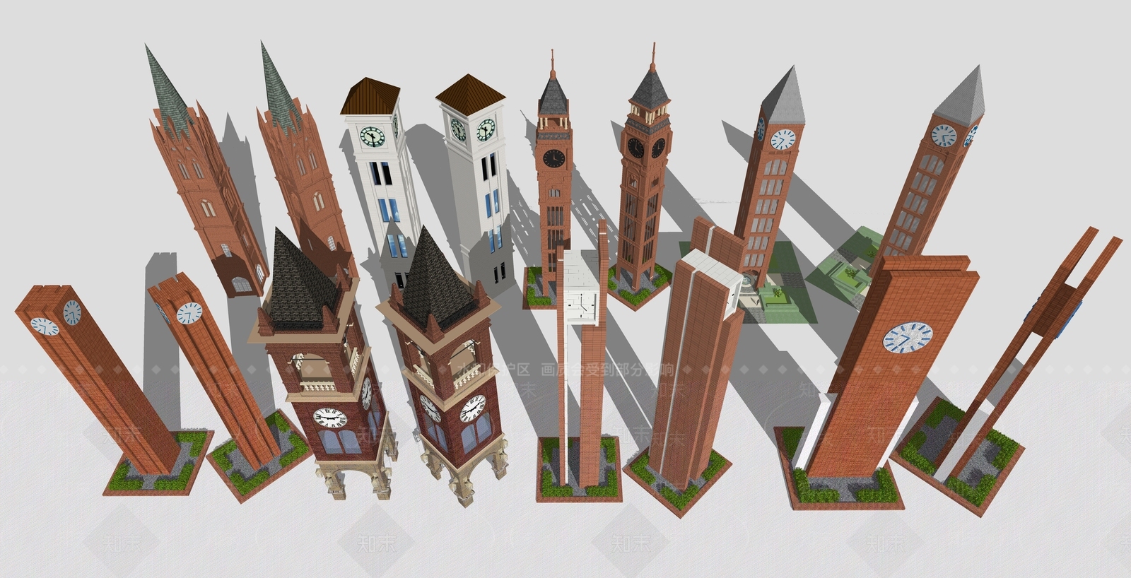 现代新中式塔楼SU模型下载【ID:1201046091】