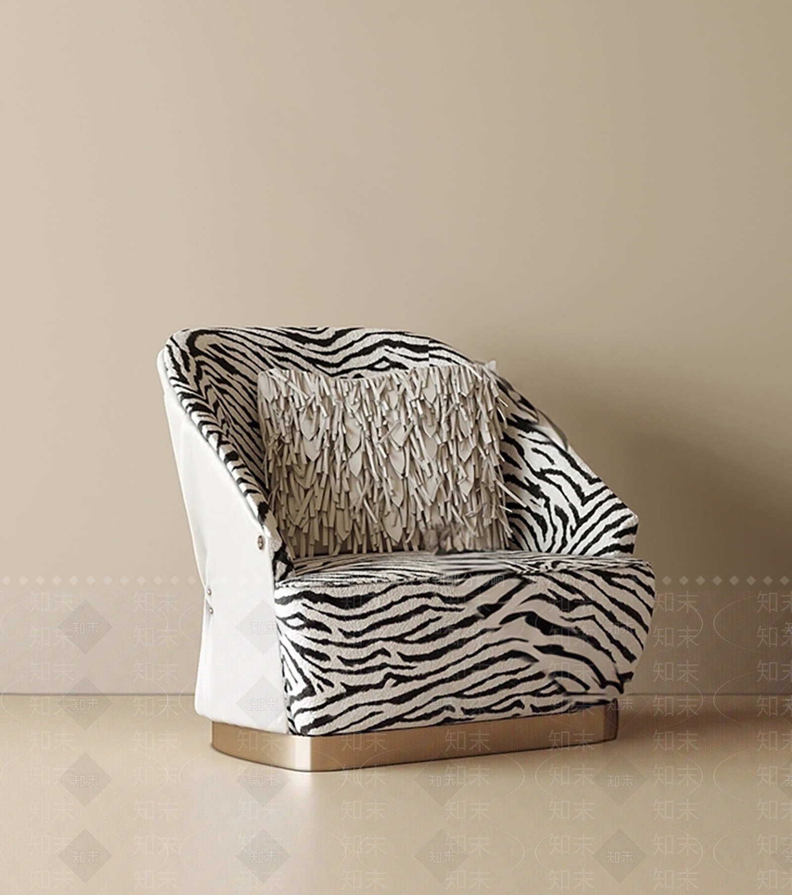 现代意式单人沙发SU模型下载【ID:1201046294】