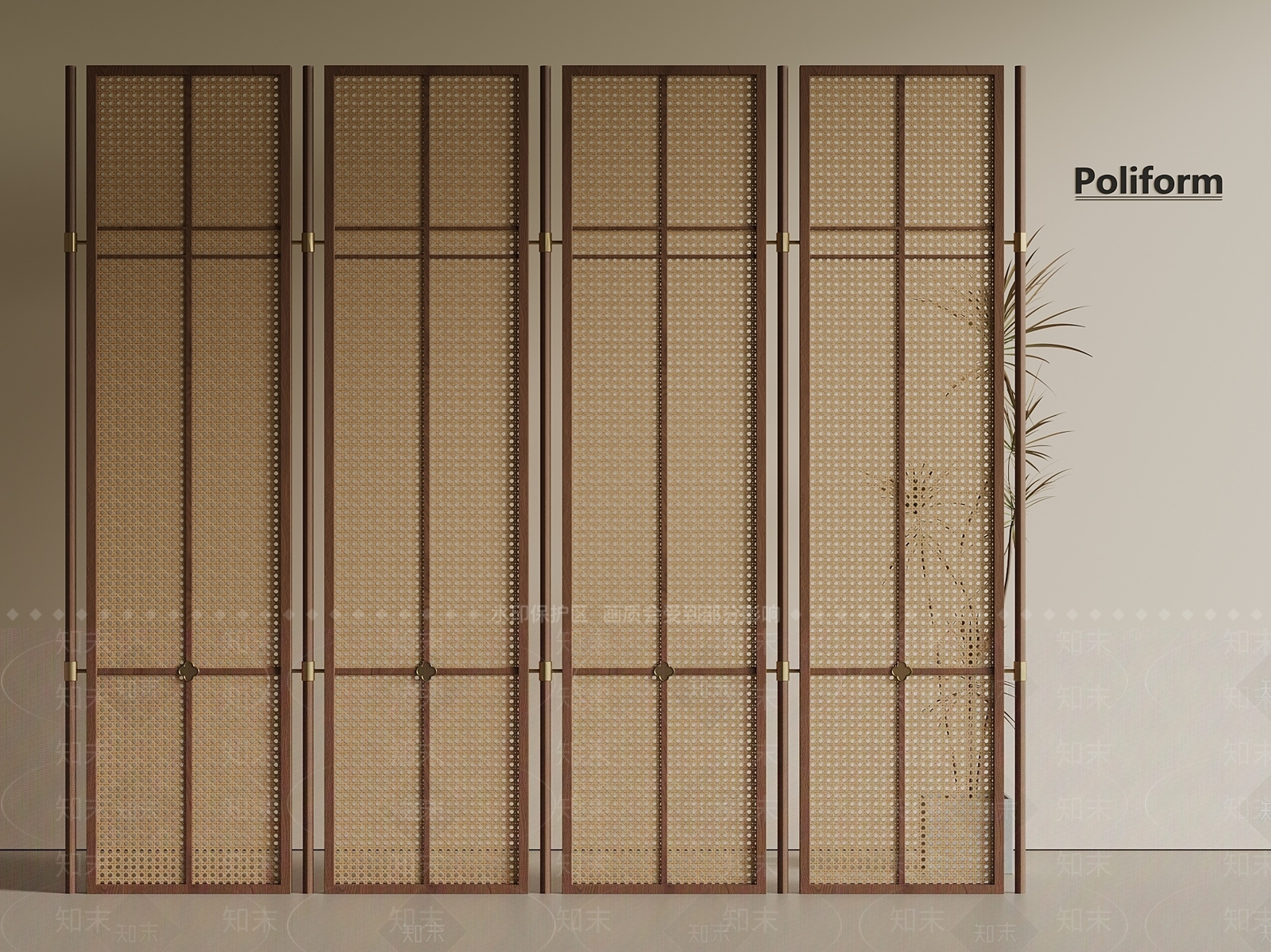 中古新中式屏风3D模型下载【ID:1201047364】