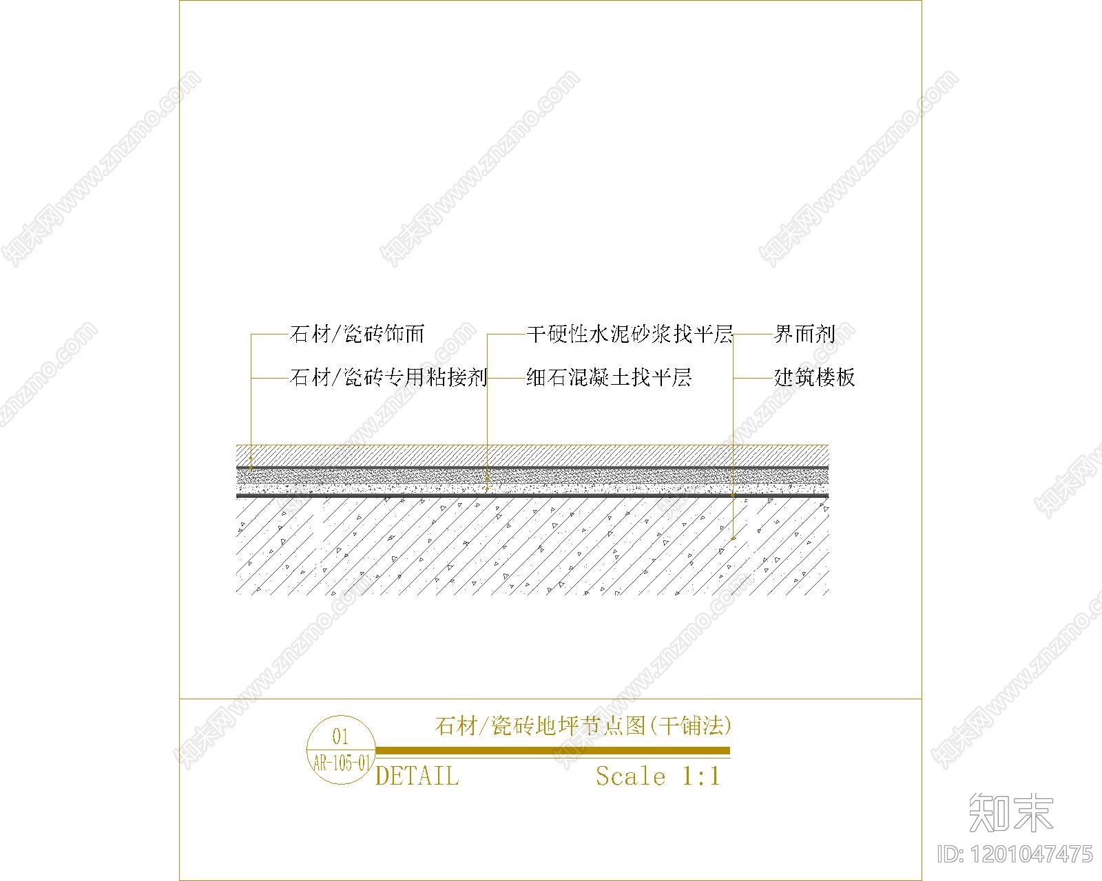 地面综合节点cad施工图下载【ID:1201047475】