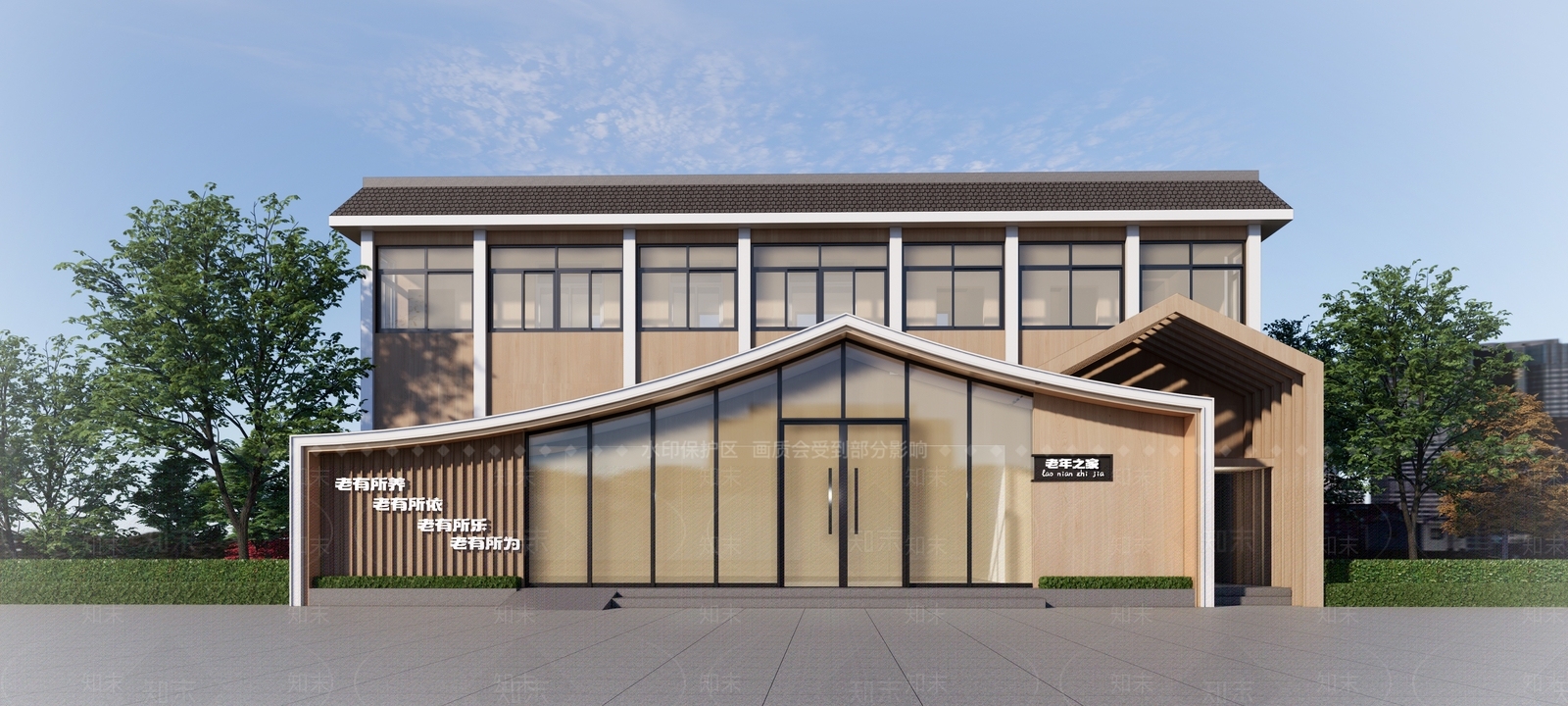 新中式现代活动中心SU模型下载【ID:1201048574】