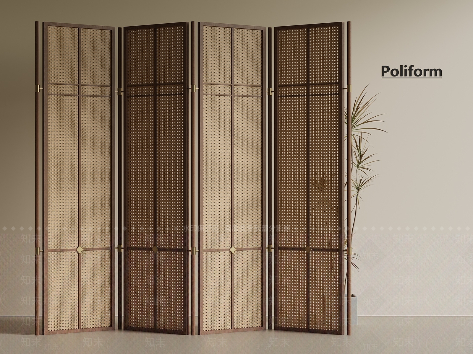 中古新中式屏风3D模型下载【ID:1201048872】