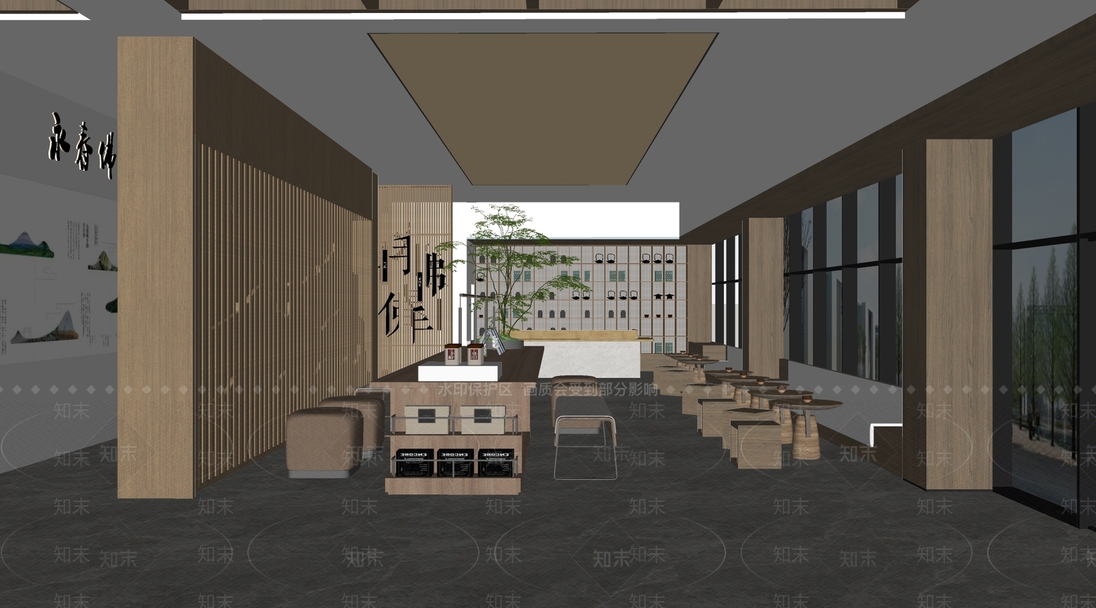 现代新中式其他休闲娱乐空间SU模型下载【ID:1201049814】