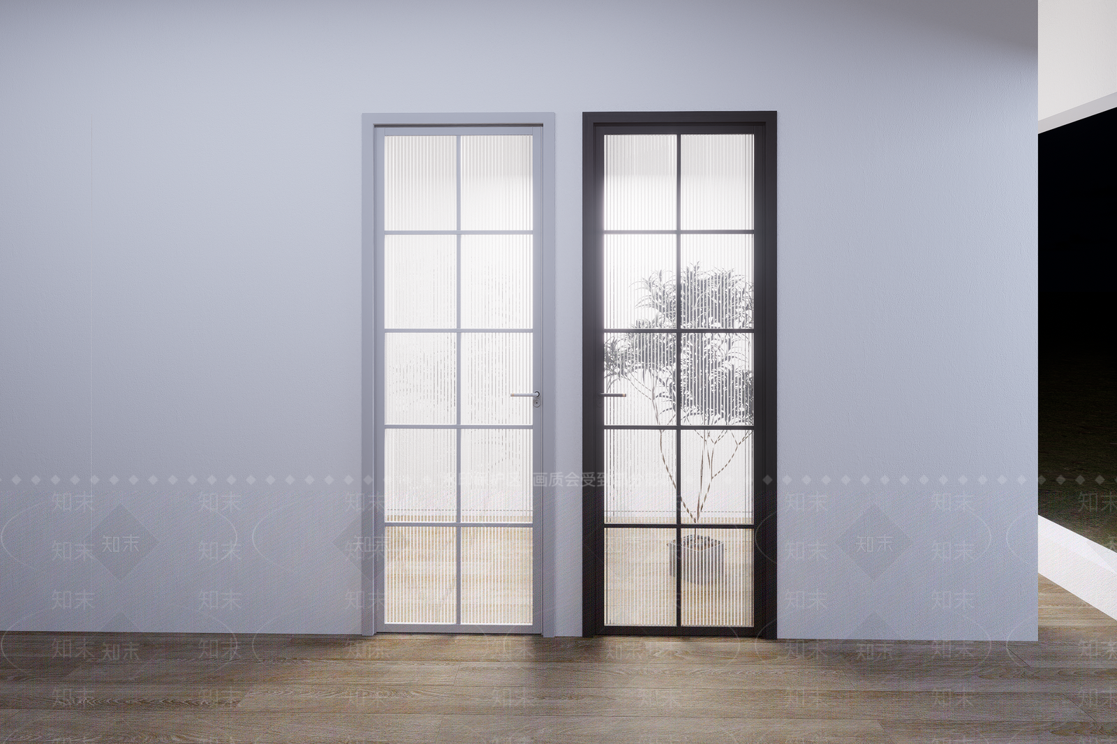 现代平开门3D模型下载【ID:1201049739】