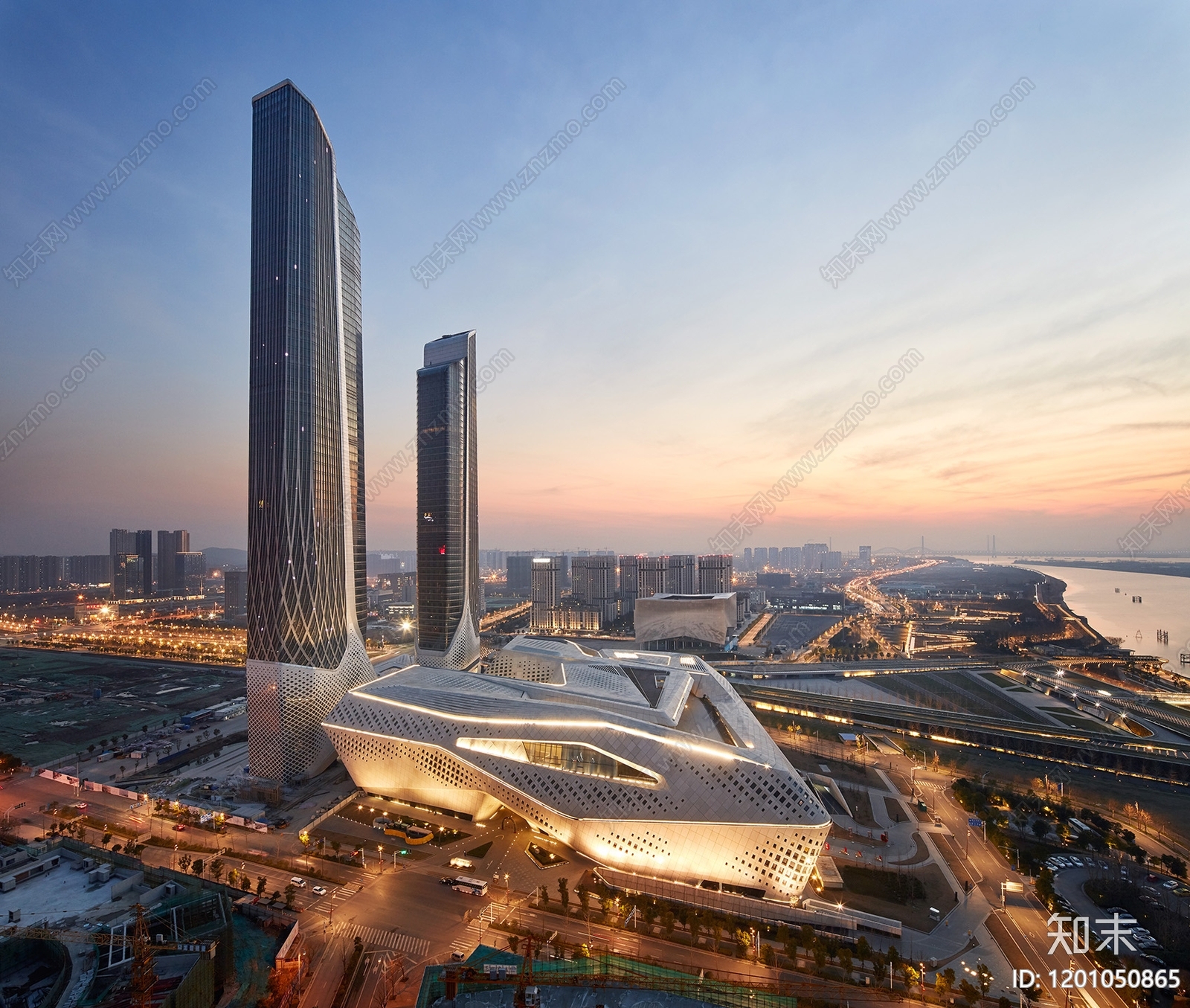 现代办公楼建筑施工图下载【ID:1201050865】