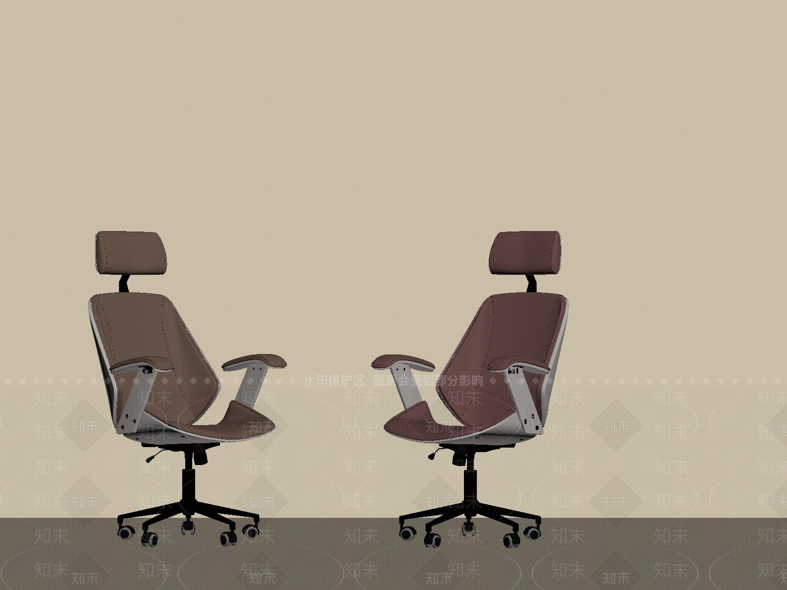 轻奢意式办公桌椅SU模型下载【ID:1201052818】