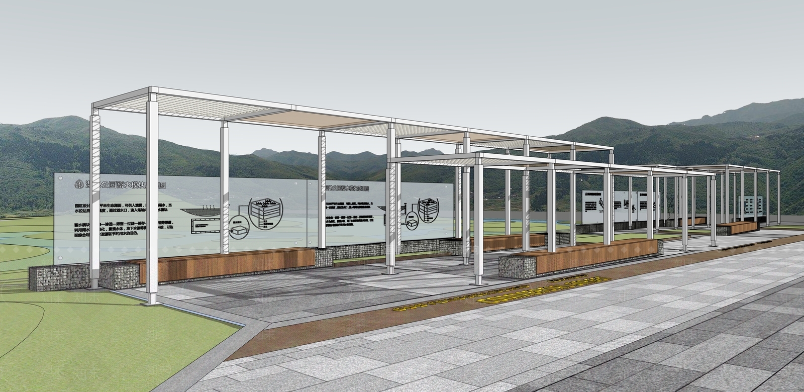 现代其他景观小建筑SU模型下载【ID:1201055835】