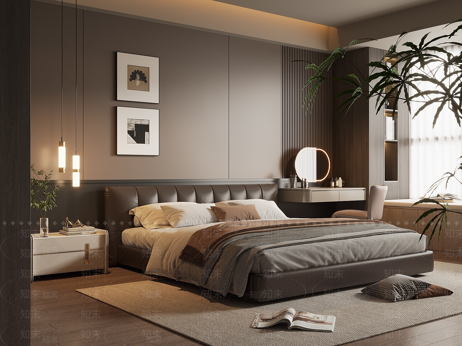 现代意式家居卧室3D模型下载【ID:1201059204】