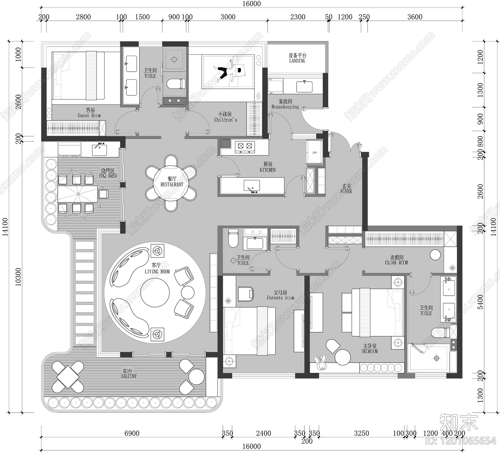 一梯两户施工图下载【ID:1201065654】