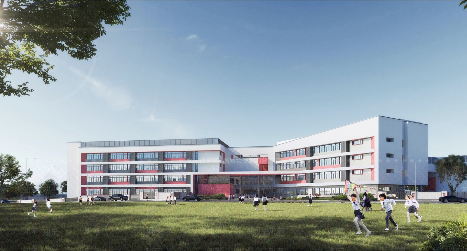 现代学校建筑SU模型下载【ID:1201229713】