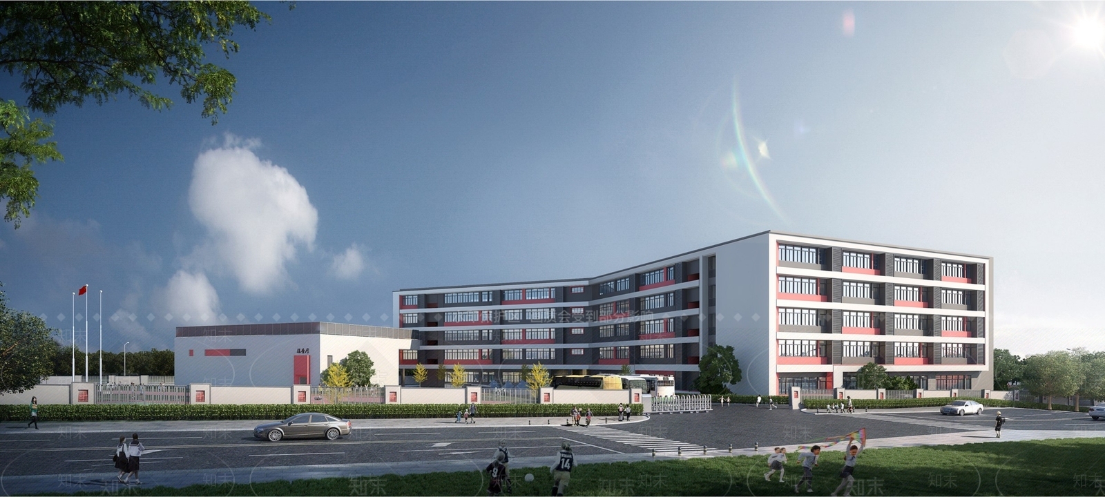 现代学校建筑SU模型下载【ID:1201229713】