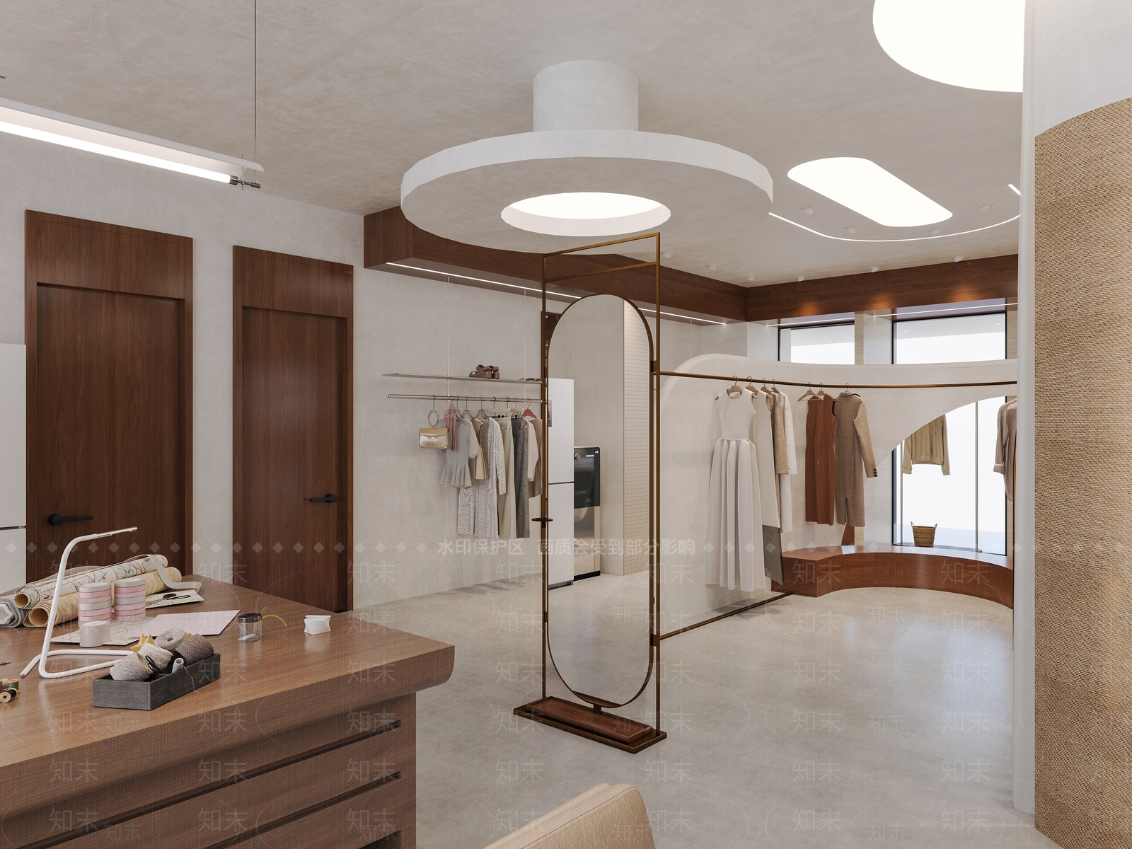 中古原木服装店3D模型下载【ID:1201071208】