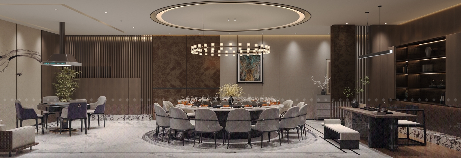现代轻奢其他餐饮空间3D模型下载【ID:1201072882】