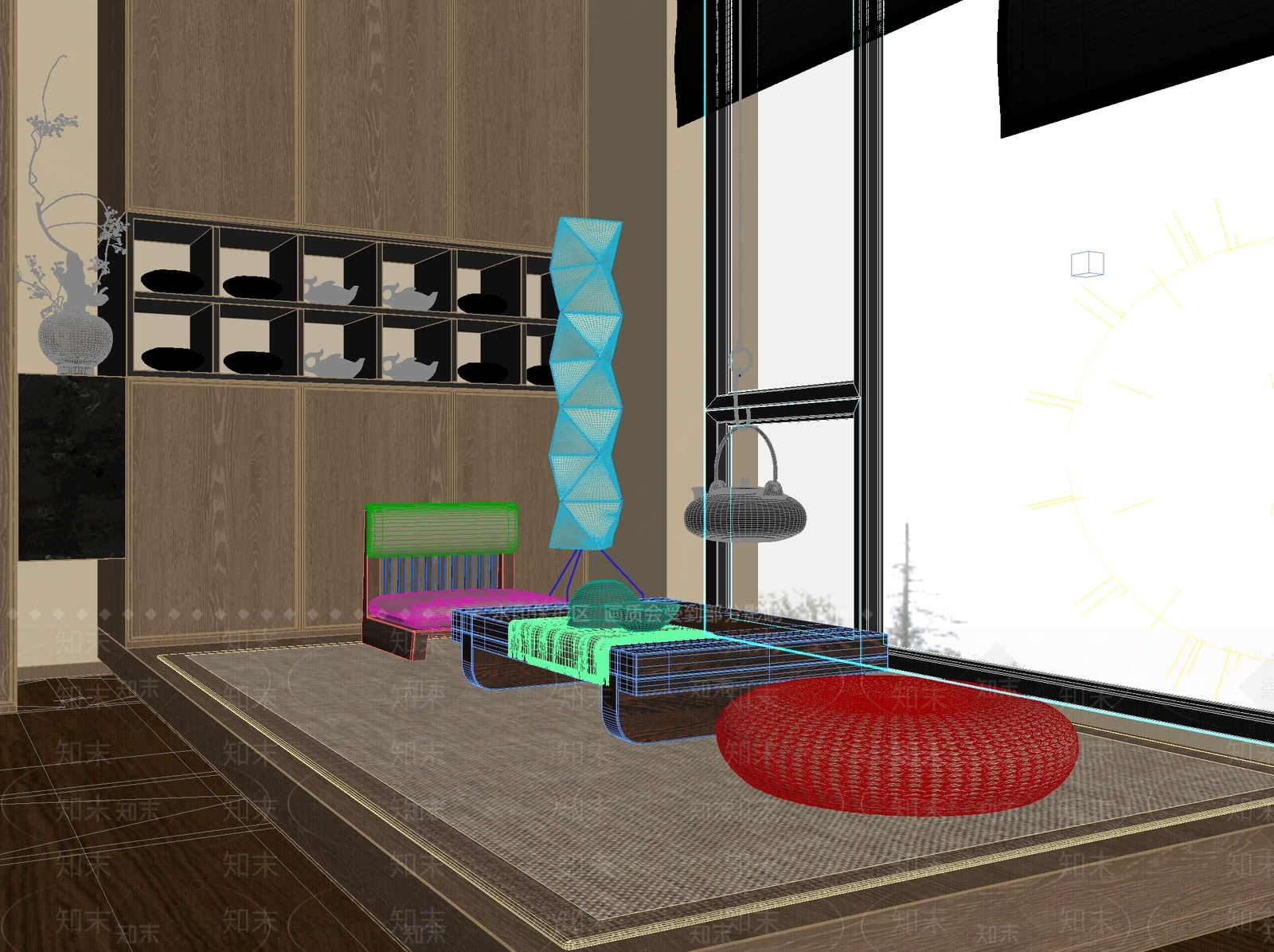 新中式中式茶桌椅3D模型下载【ID:1201073740】