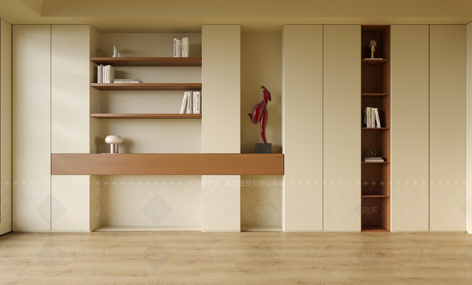 现代书柜3D模型下载【ID:1201074425】