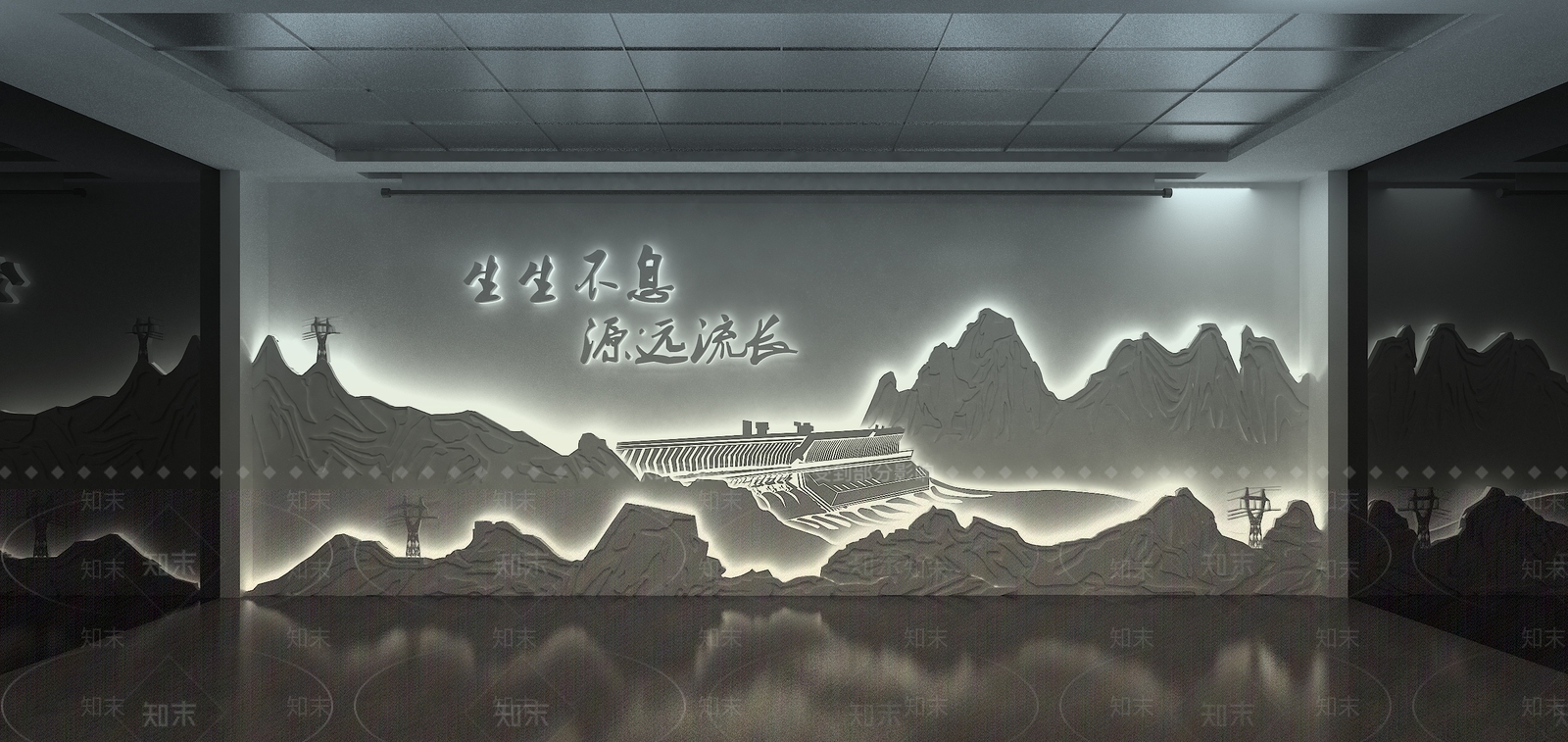 现代科技展厅3D模型下载【ID:1201081314】
