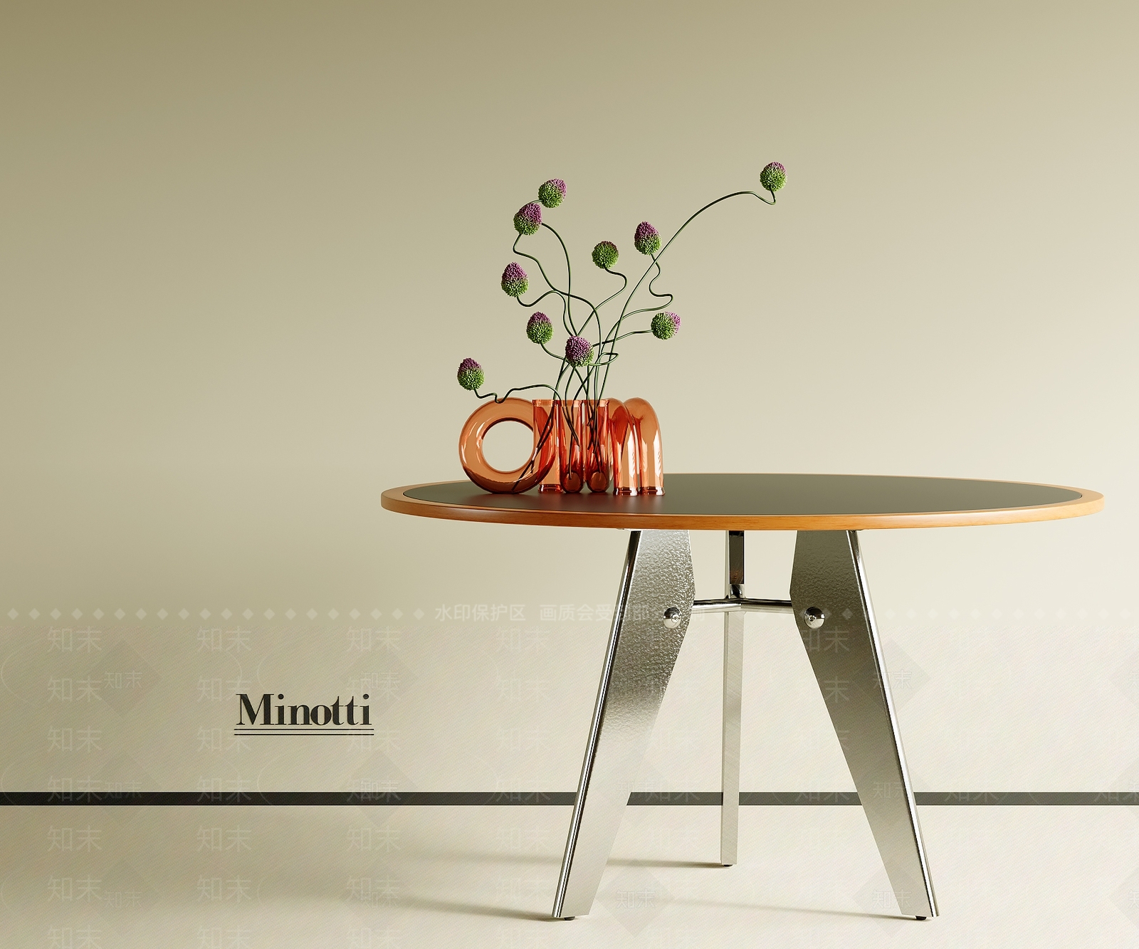 现代极简餐桌SU模型下载【ID:1201081504】