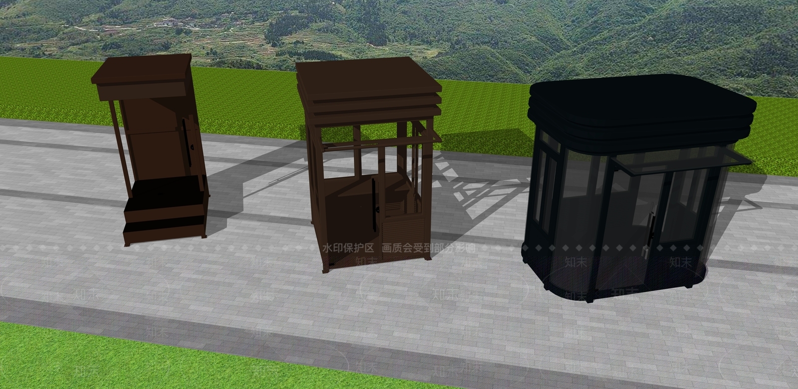 现代其他景观小品SU模型下载【ID:1201081852】
