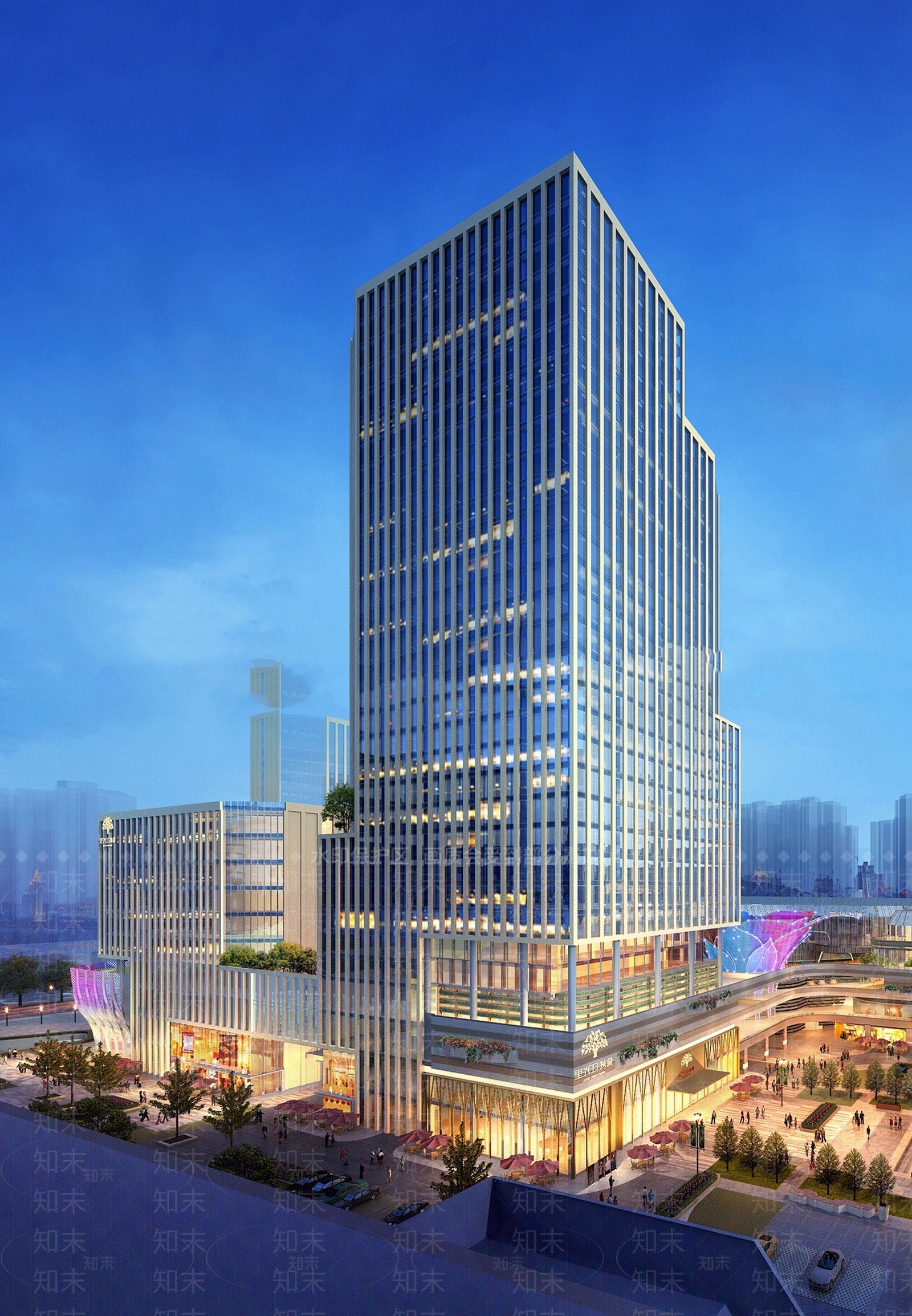 现代酒店建筑SU模型下载【ID:1201082271】