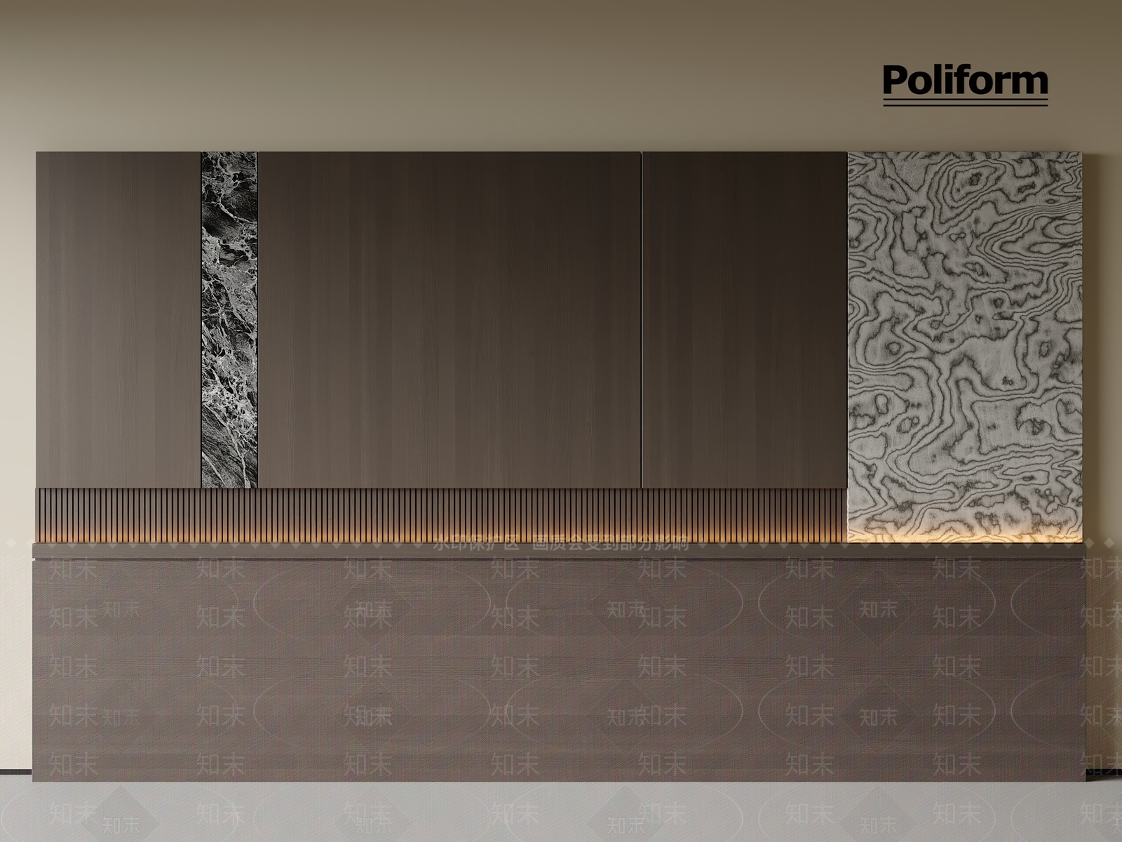 现代意式沙发背景墙3D模型下载【ID:1201082440】