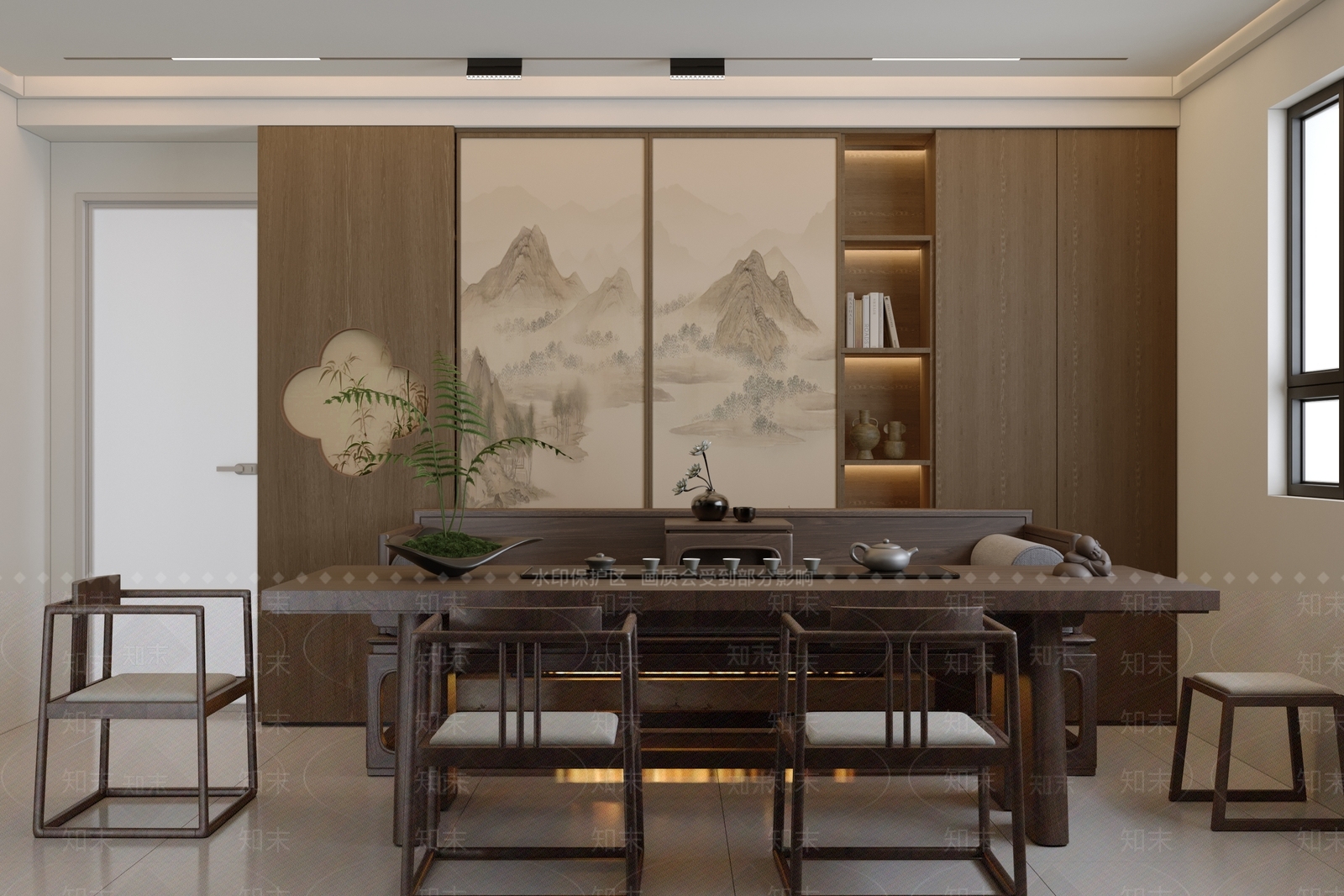 中式茶室3D模型下载【ID:1201087046】