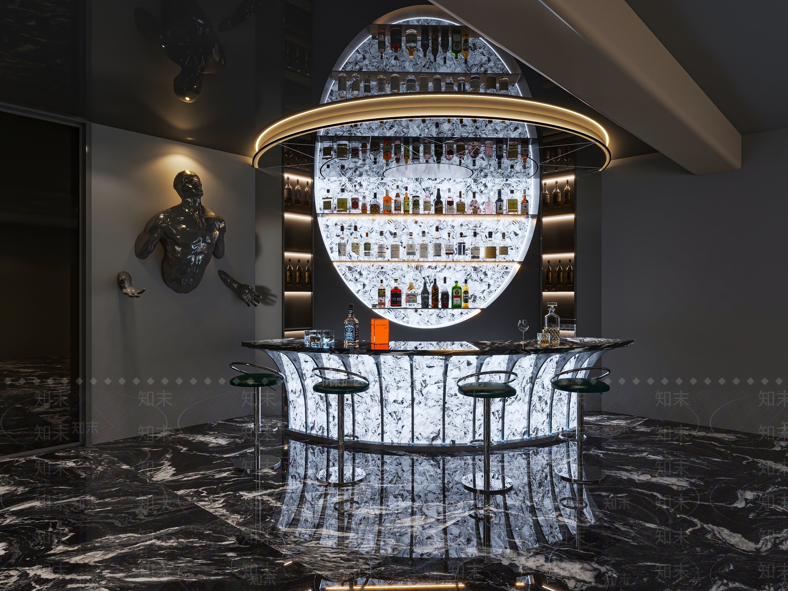 现代酒吧3D模型下载【ID:1201088035】