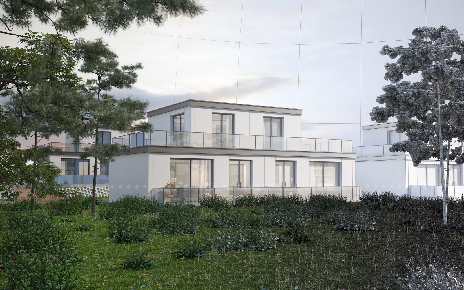 现代其他住宅外观3D模型下载【ID:1201088614】