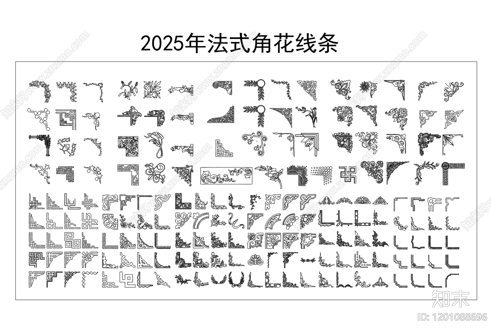 法式装饰线条CAD图纸