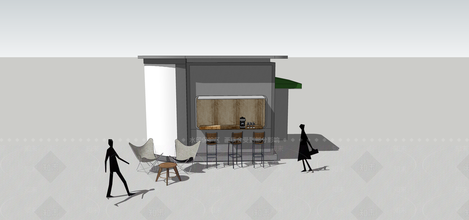 现代复古其他景观小建筑SU模型下载【ID:1201090046】