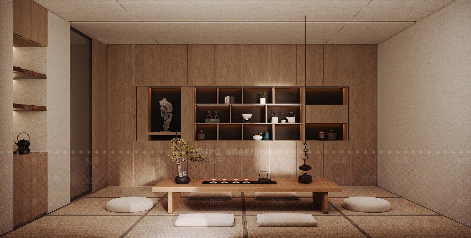 现代新中式茶室3D模型下载【ID:1201093228】