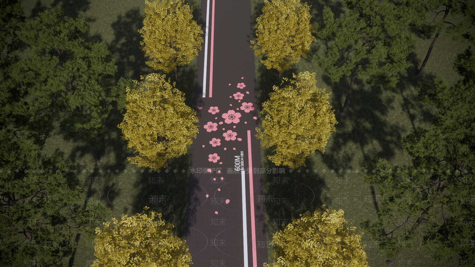 现代园路SU模型下载【ID:1201094697】