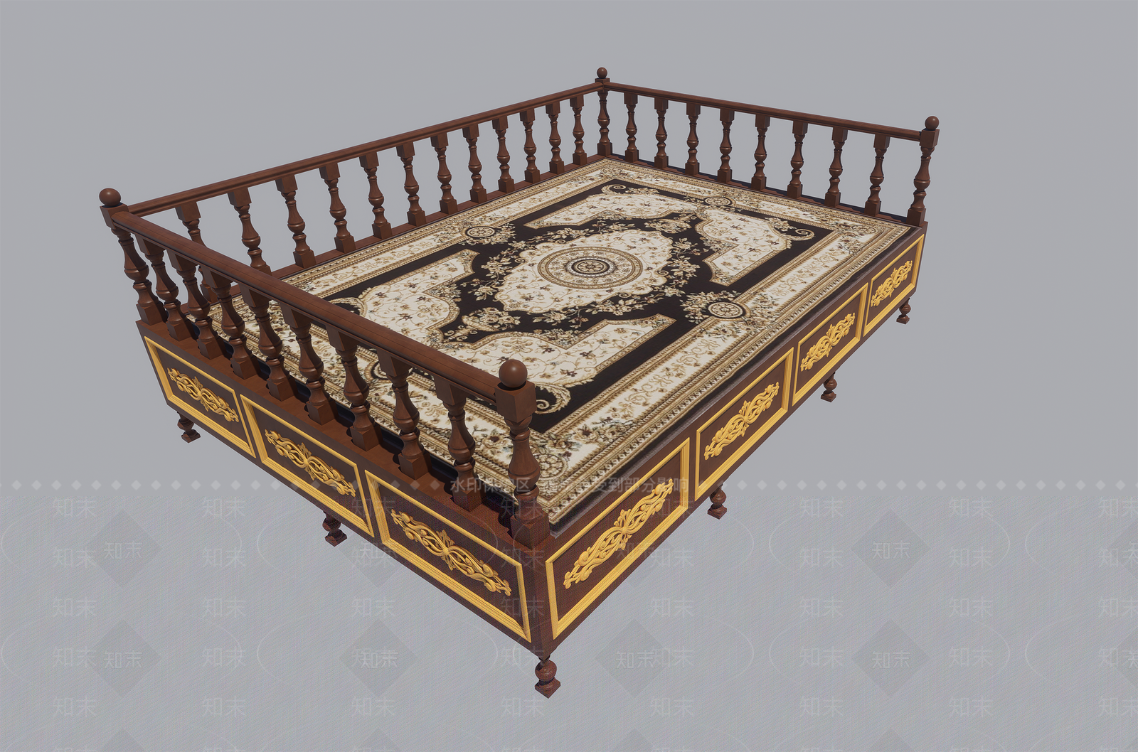 欧式法式餐桌SU模型下载【ID:1201099137】