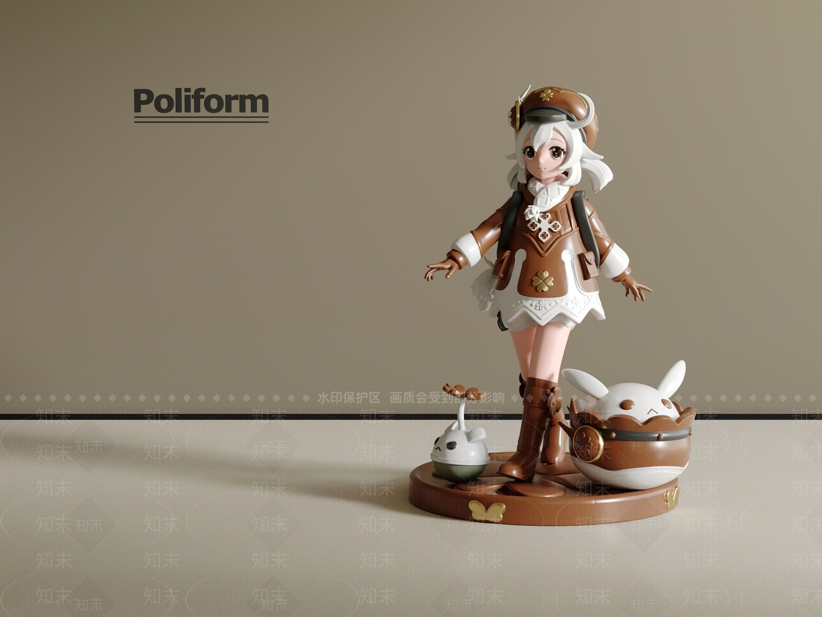 现代奶油雕塑摆件3D模型下载【ID:1201100381】