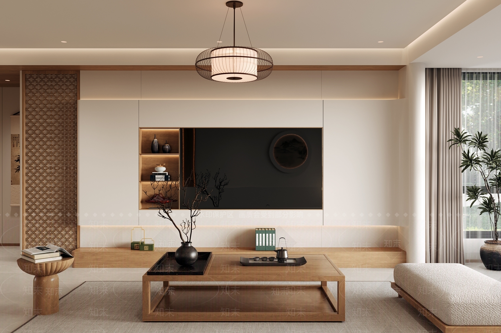 禅意电视柜3D模型下载【ID:1201104053】