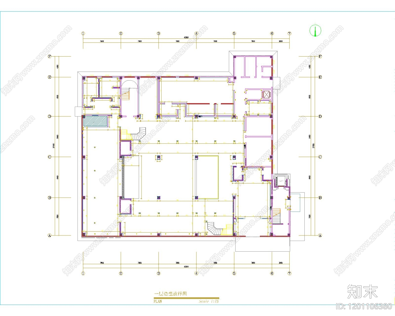 现代极简其他餐饮空间cad施工图下载【ID:1201106380】