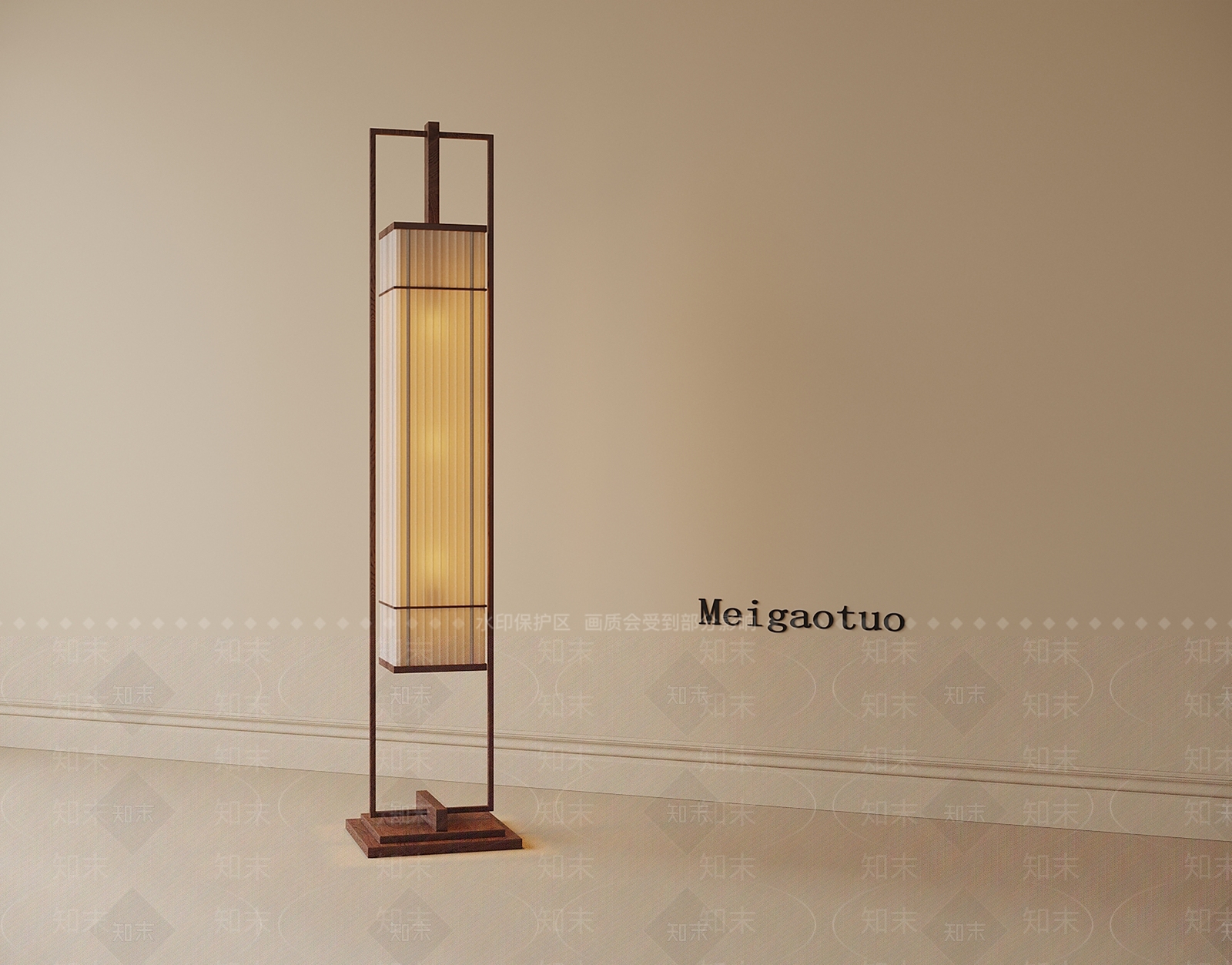新中式中式落地灯3D模型下载【ID:1201107225】