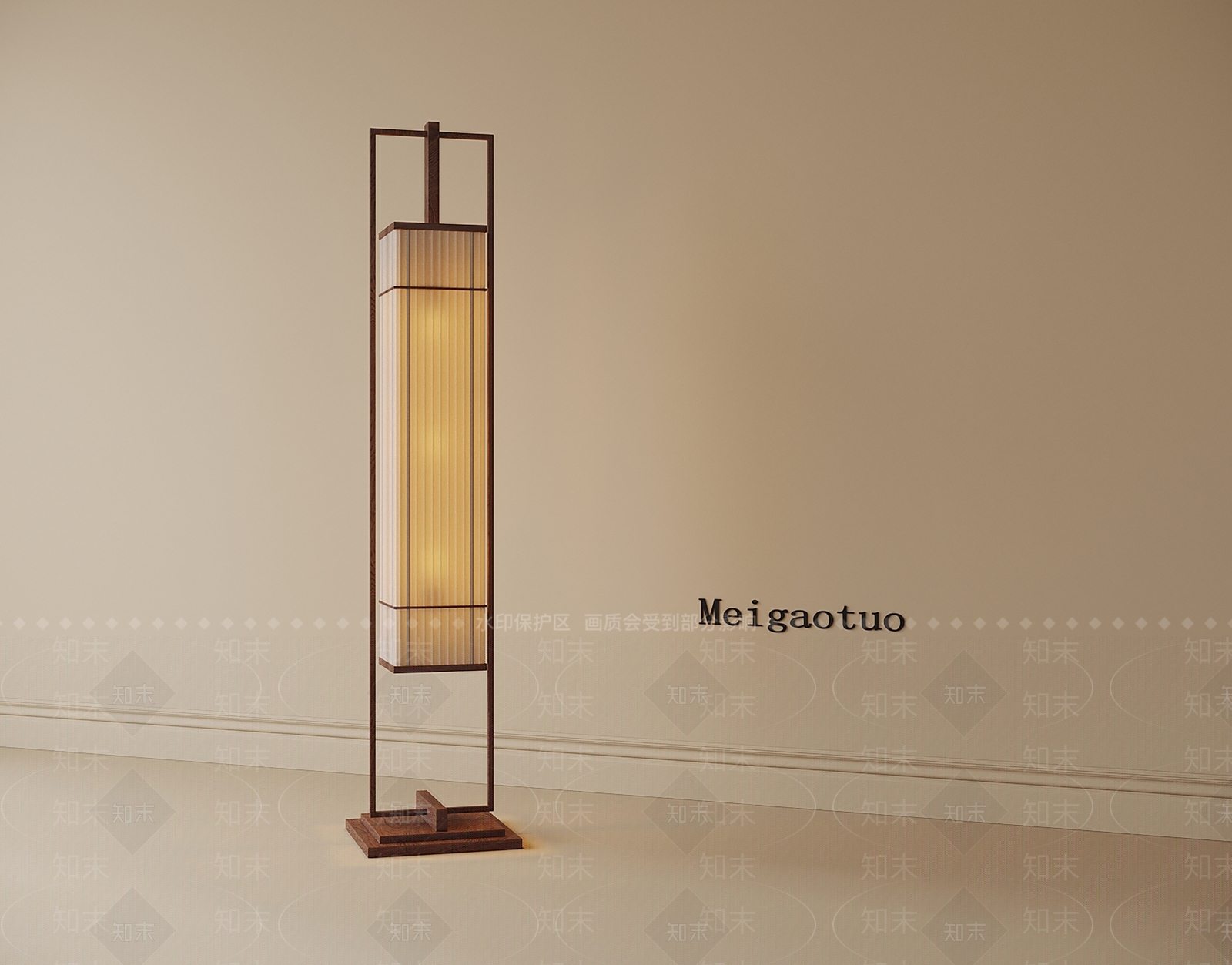 新中式中式落地灯SU模型下载【ID:1201107288】