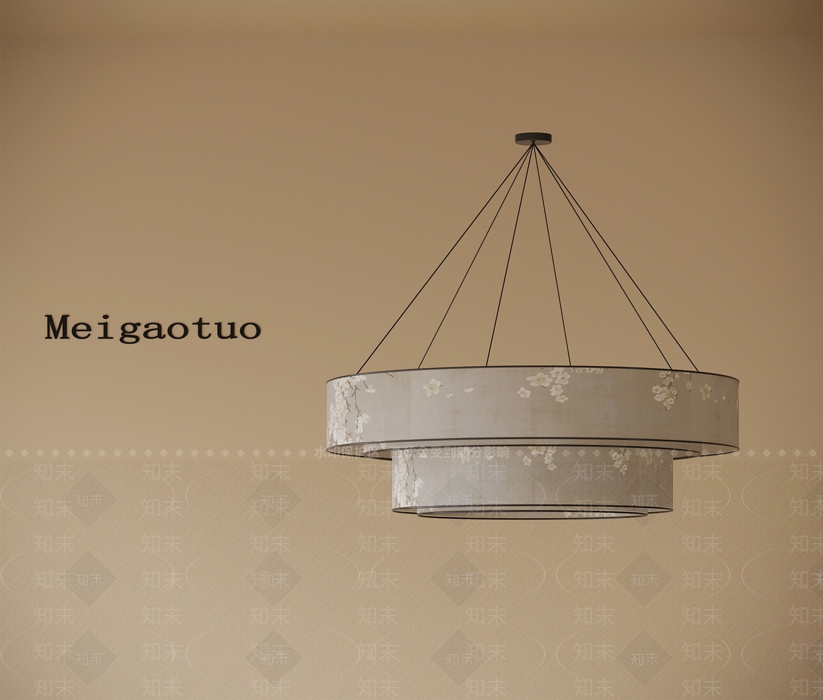 新中式中式吊灯SU模型下载【ID:1201107401】