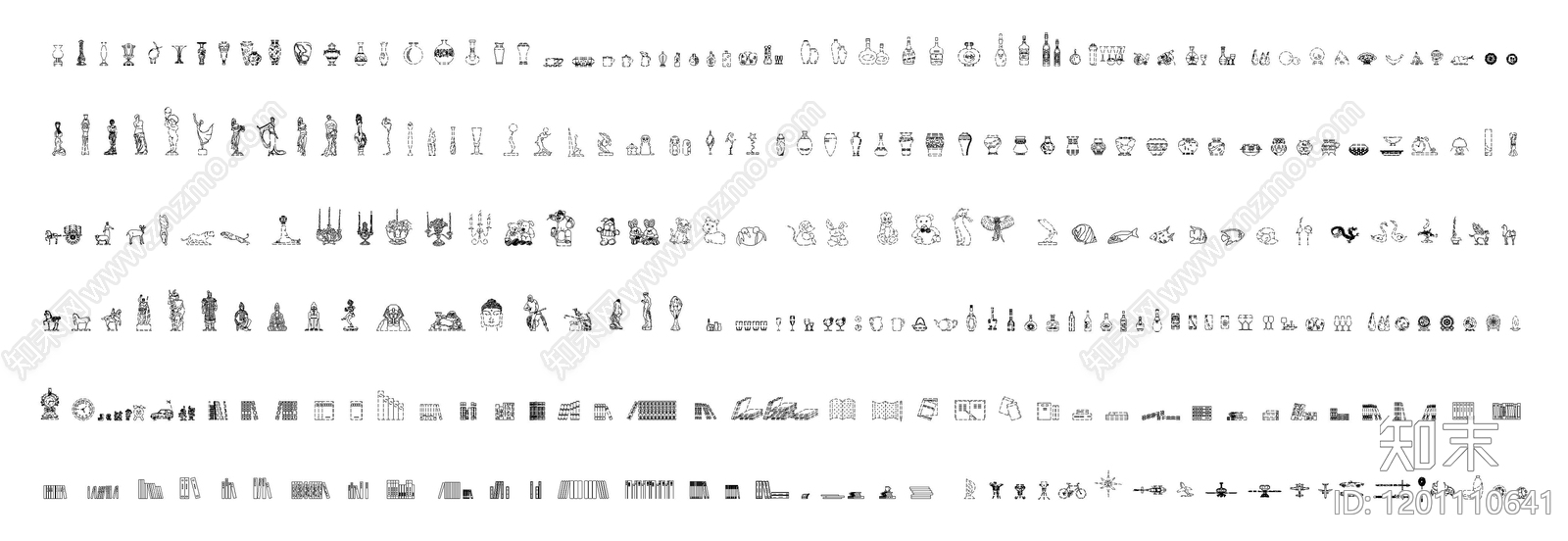 现代摆件施工图下载【ID:1201110641】