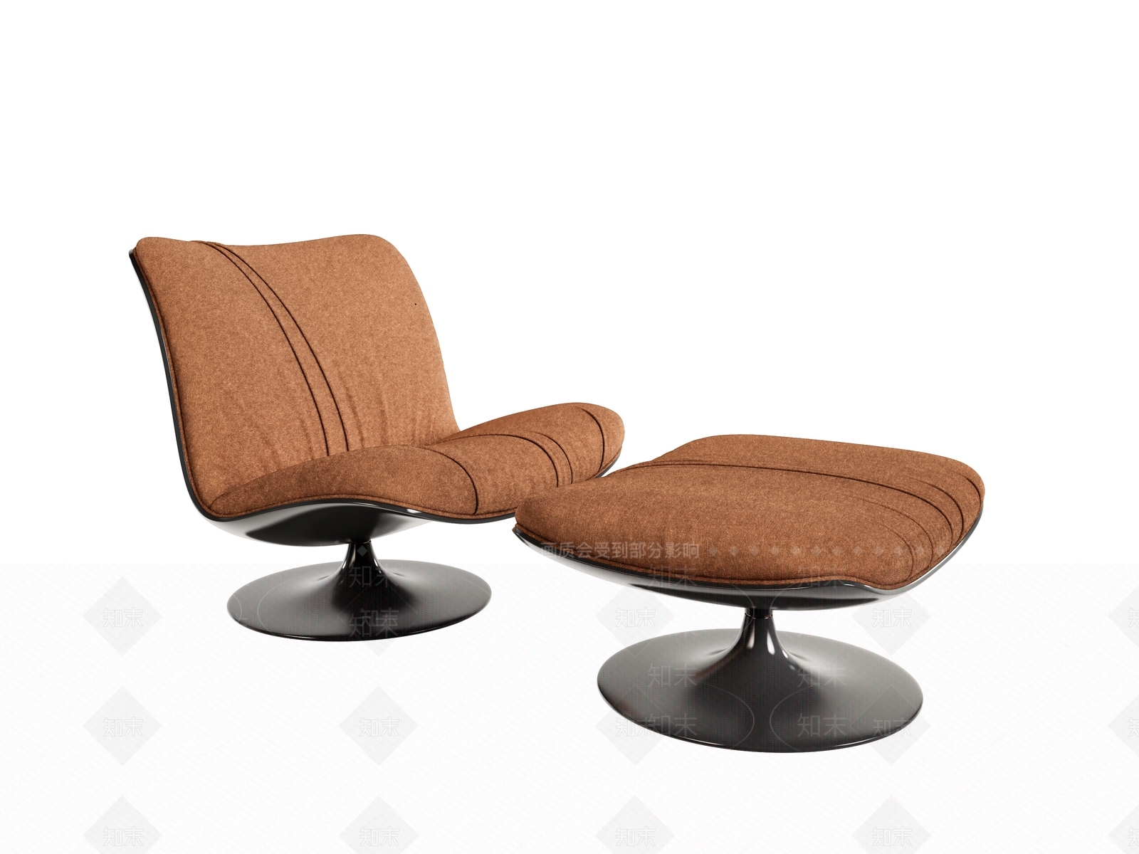 意式轻奢单人沙发SU模型下载【ID:1201116597】