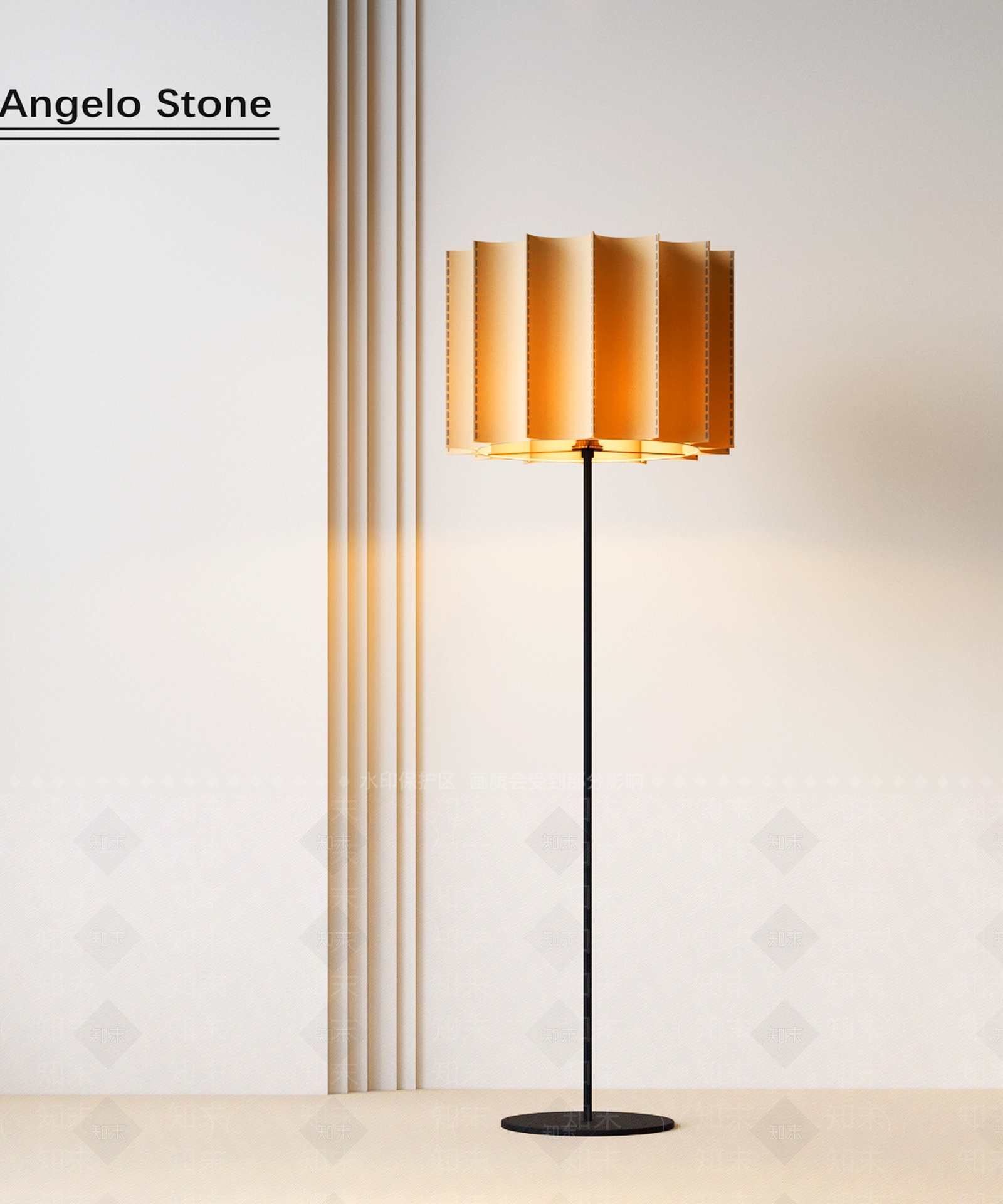现代法式落地灯3D模型下载【ID:1201118761】