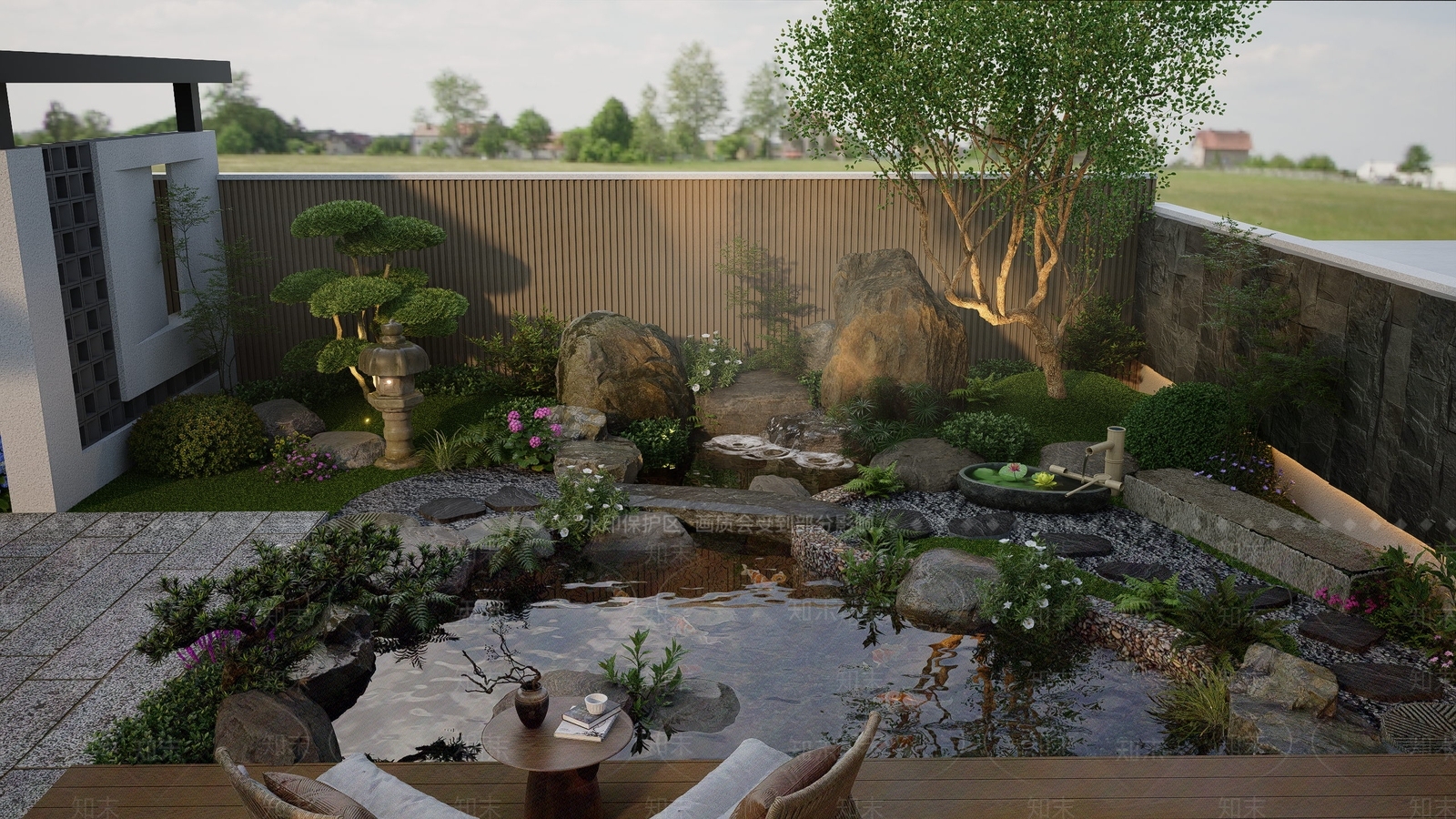 日式中式别墅庭院SU模型下载【ID:1201119911】