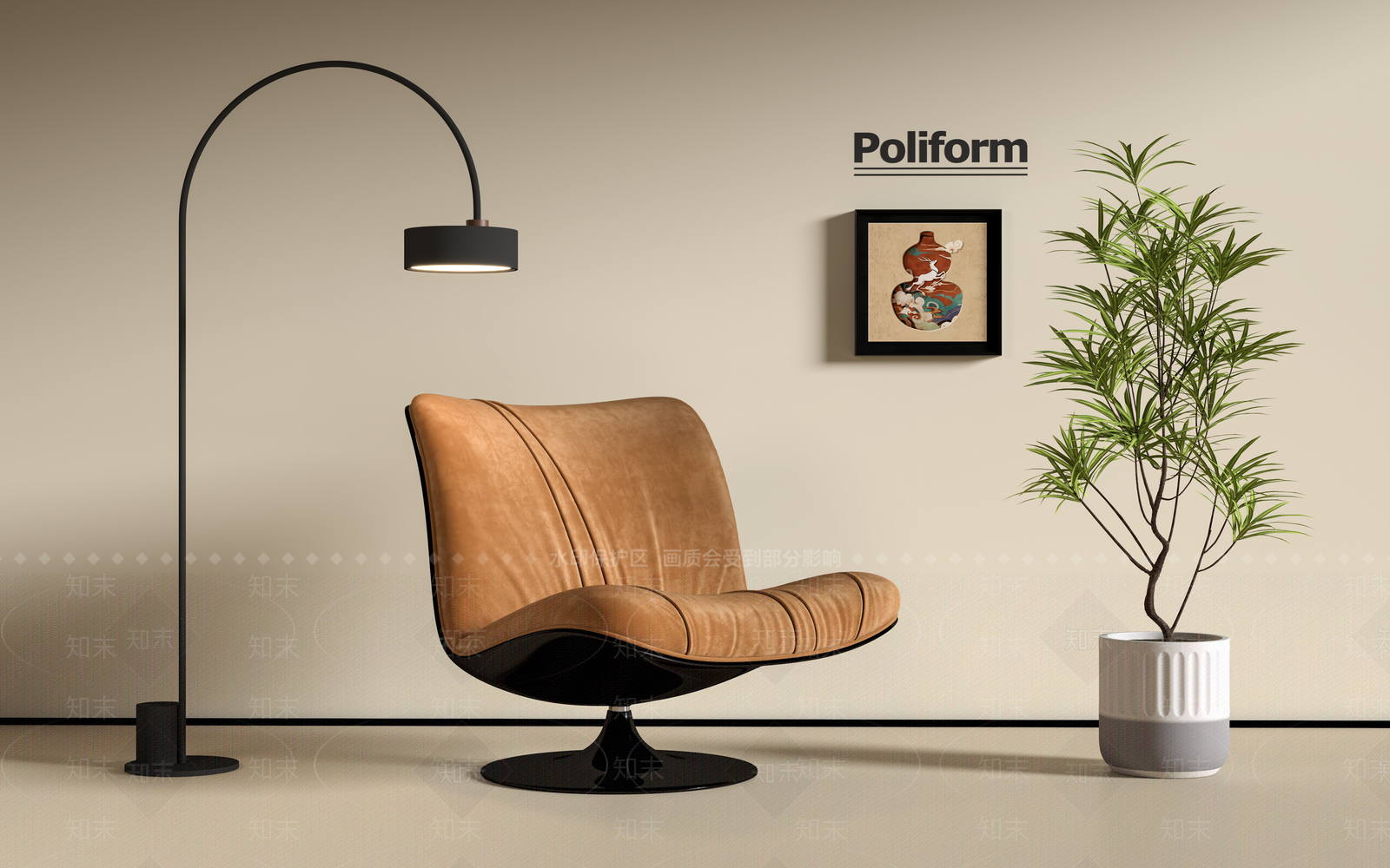 现代意式休闲椅SU模型下载【ID:1201124839】