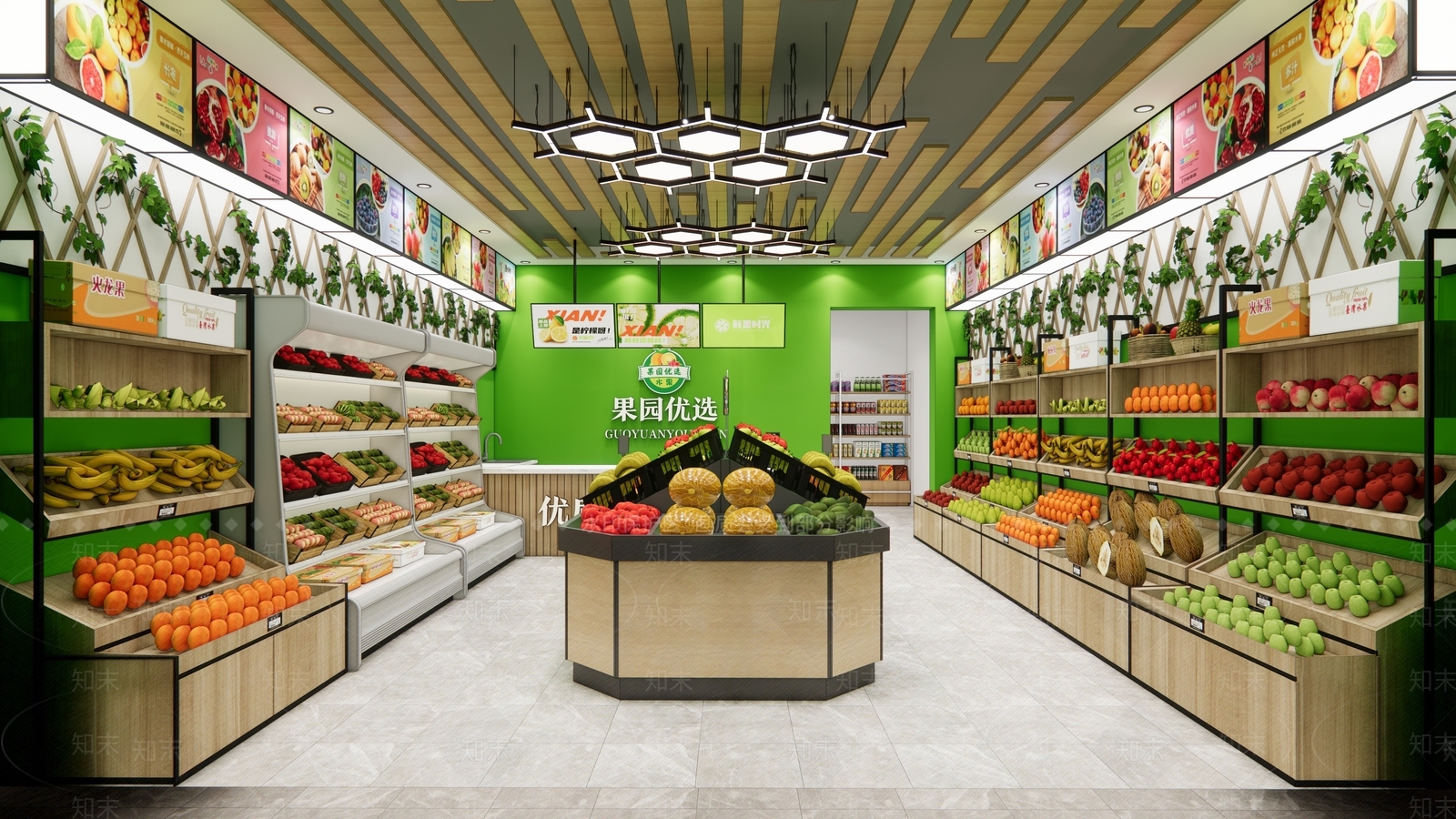 现代水果店SU模型下载【ID:1201126425】