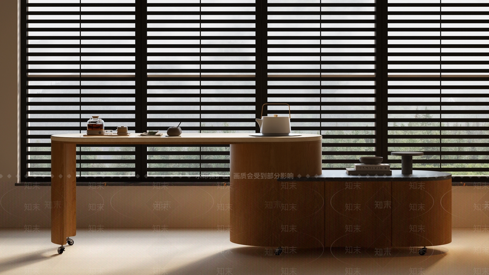 现代中古茶桌椅3D模型下载【ID:1201127145】
