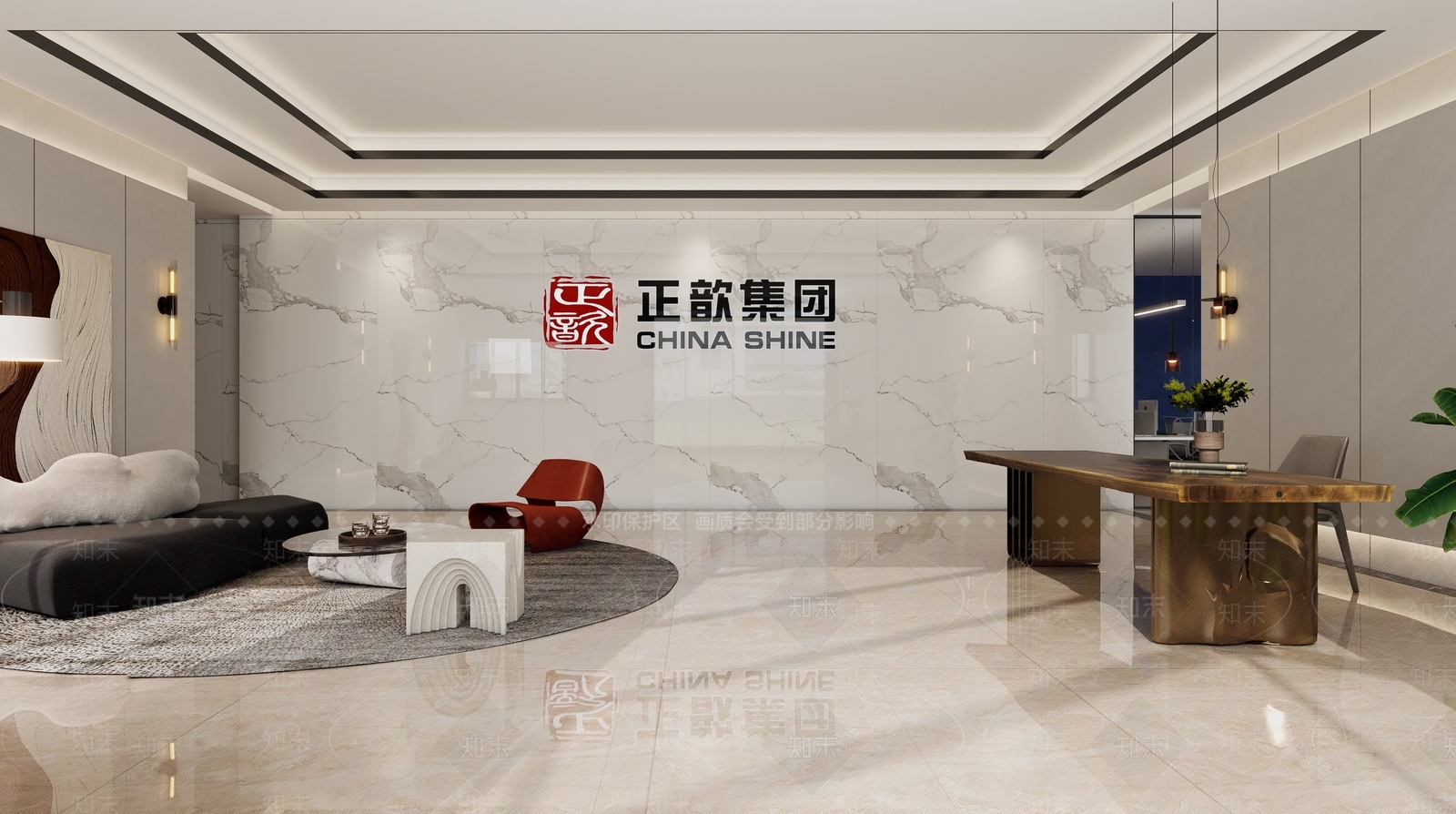 现代极简大厅3D模型下载【ID:1201126704】