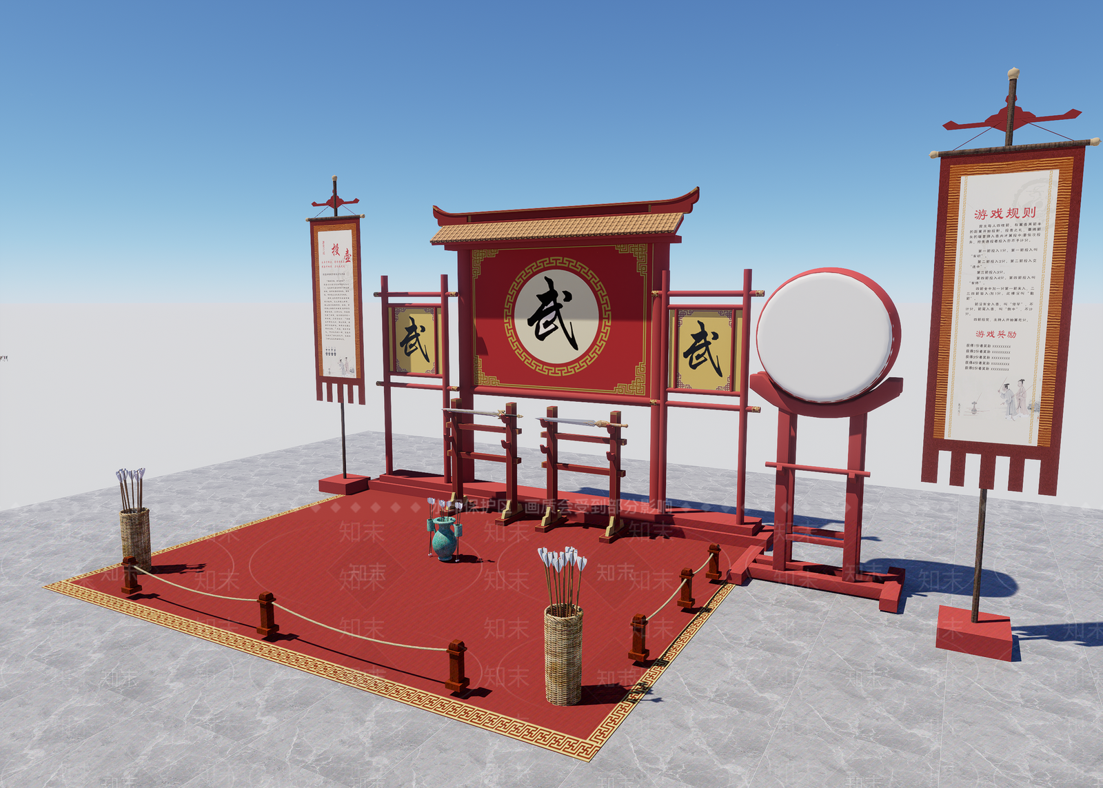 中式其他美陈3D模型下载【ID:1201128106】