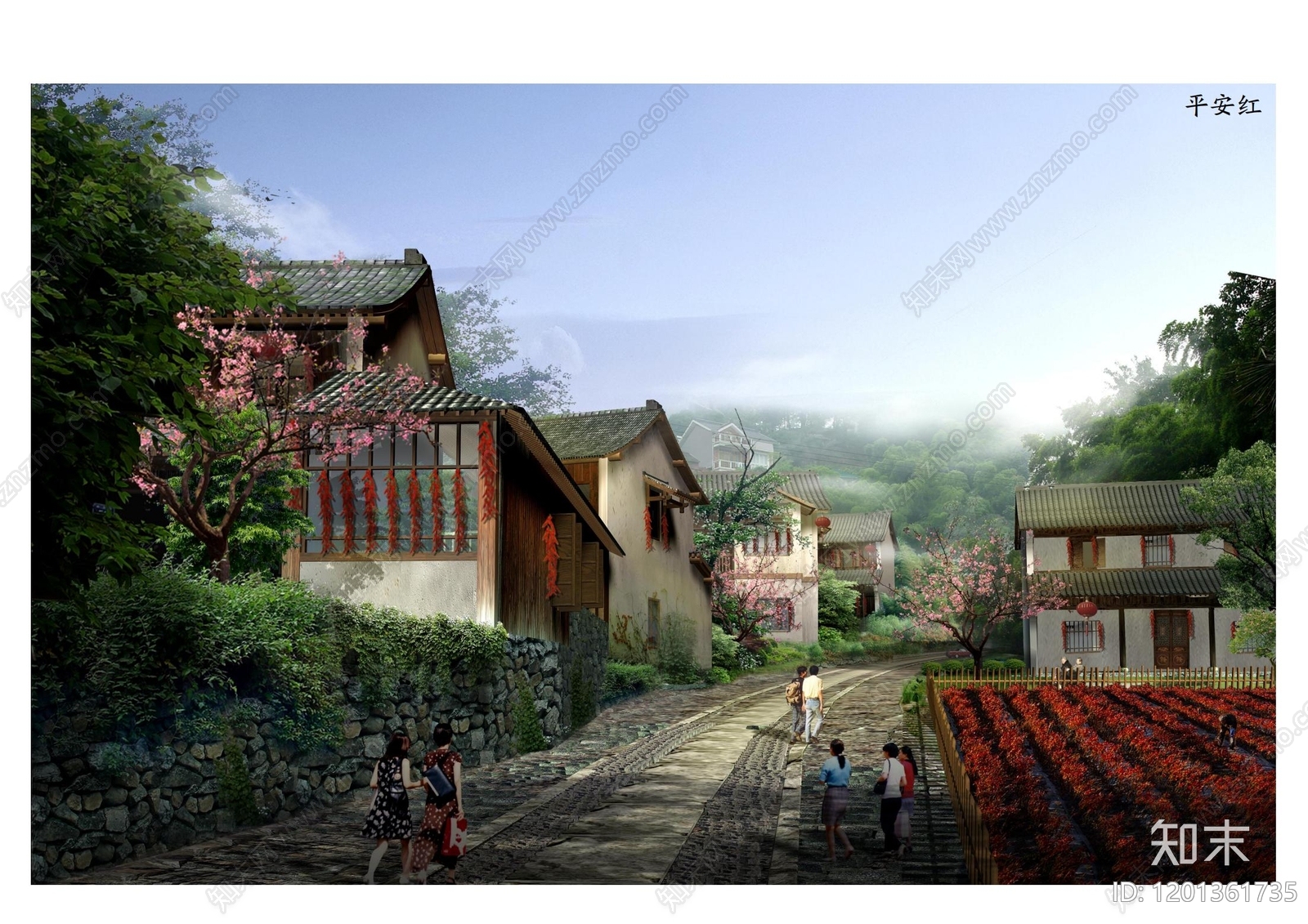 现代旅游小镇景观下载【ID:1201361735】