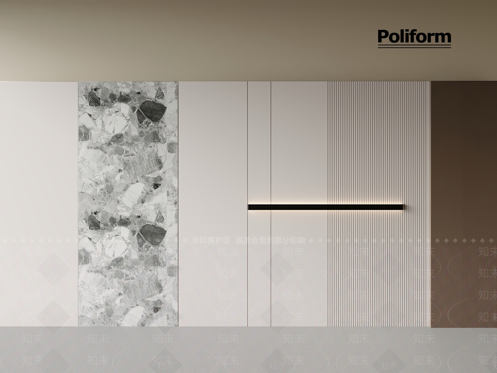 现代意式沙发背景墙3D模型下载【ID:1201135439】